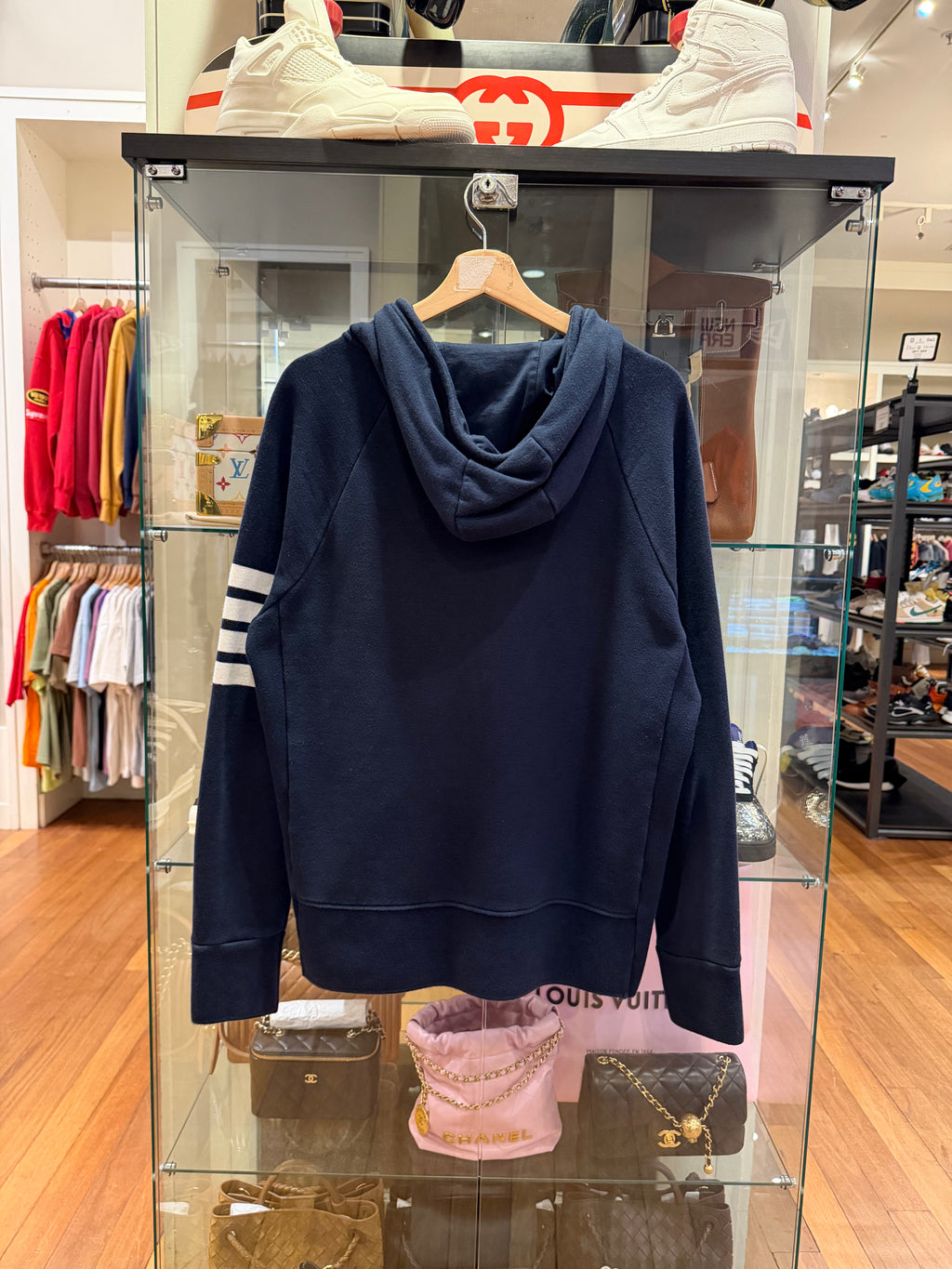 Thom Browne 4-Bar Zip Up
Hoodie - Navy