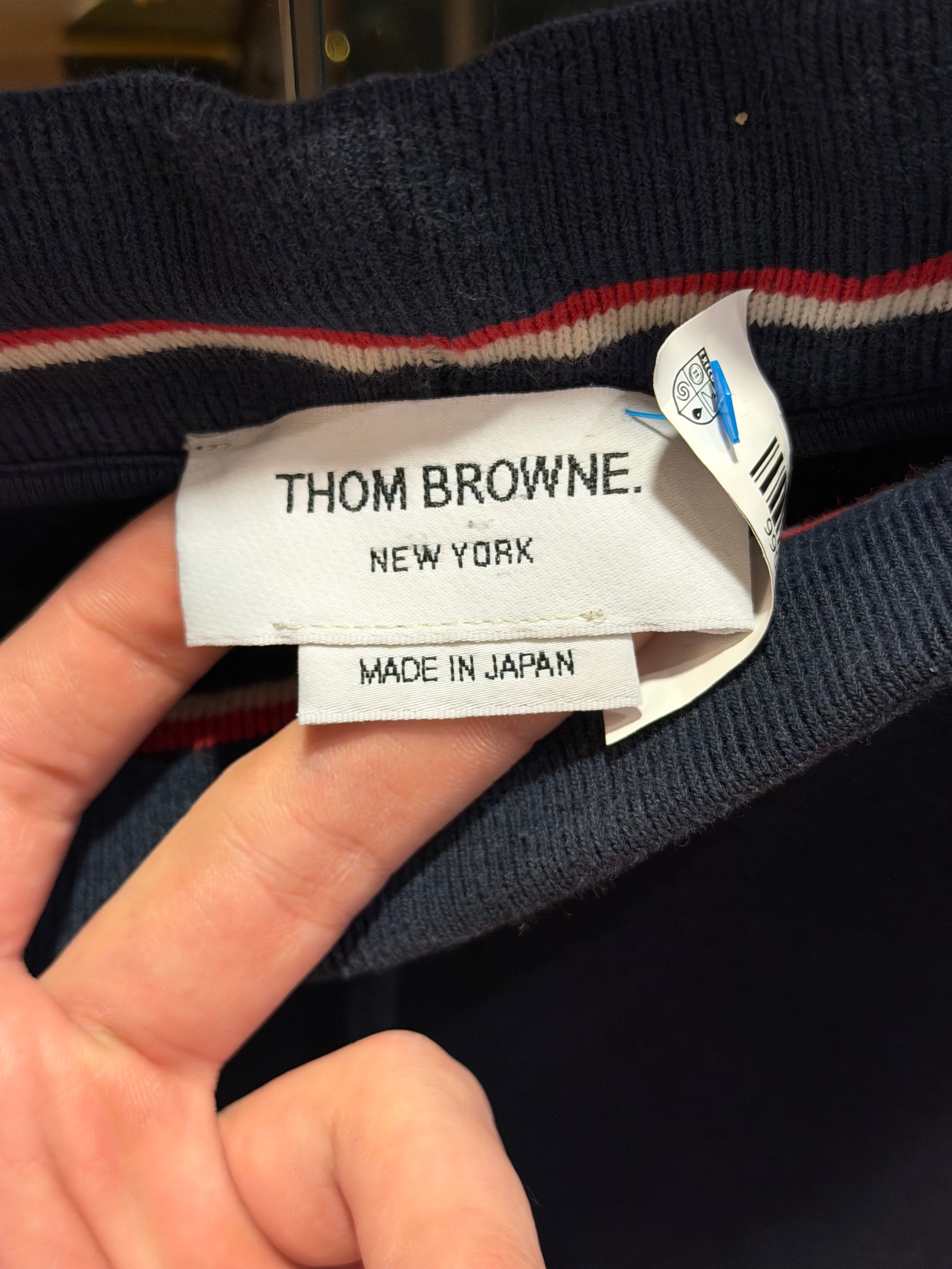 Thom Browne 4-Bar Jogger Sweats-Navy