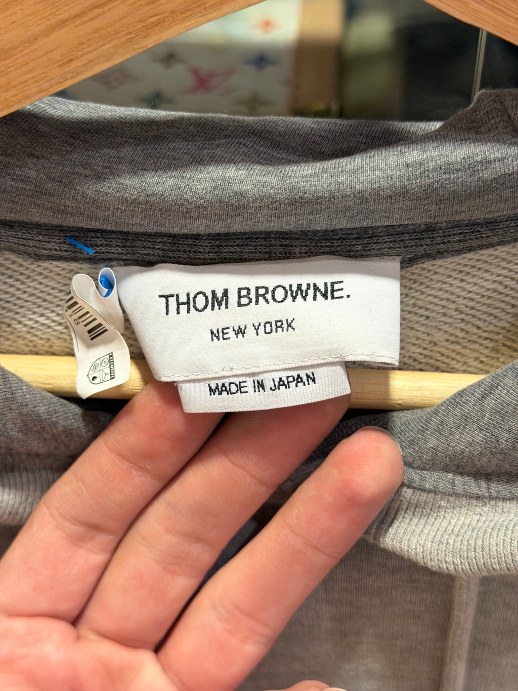 Thom Browne Tonal Fun-Mix Hoodie-Grey