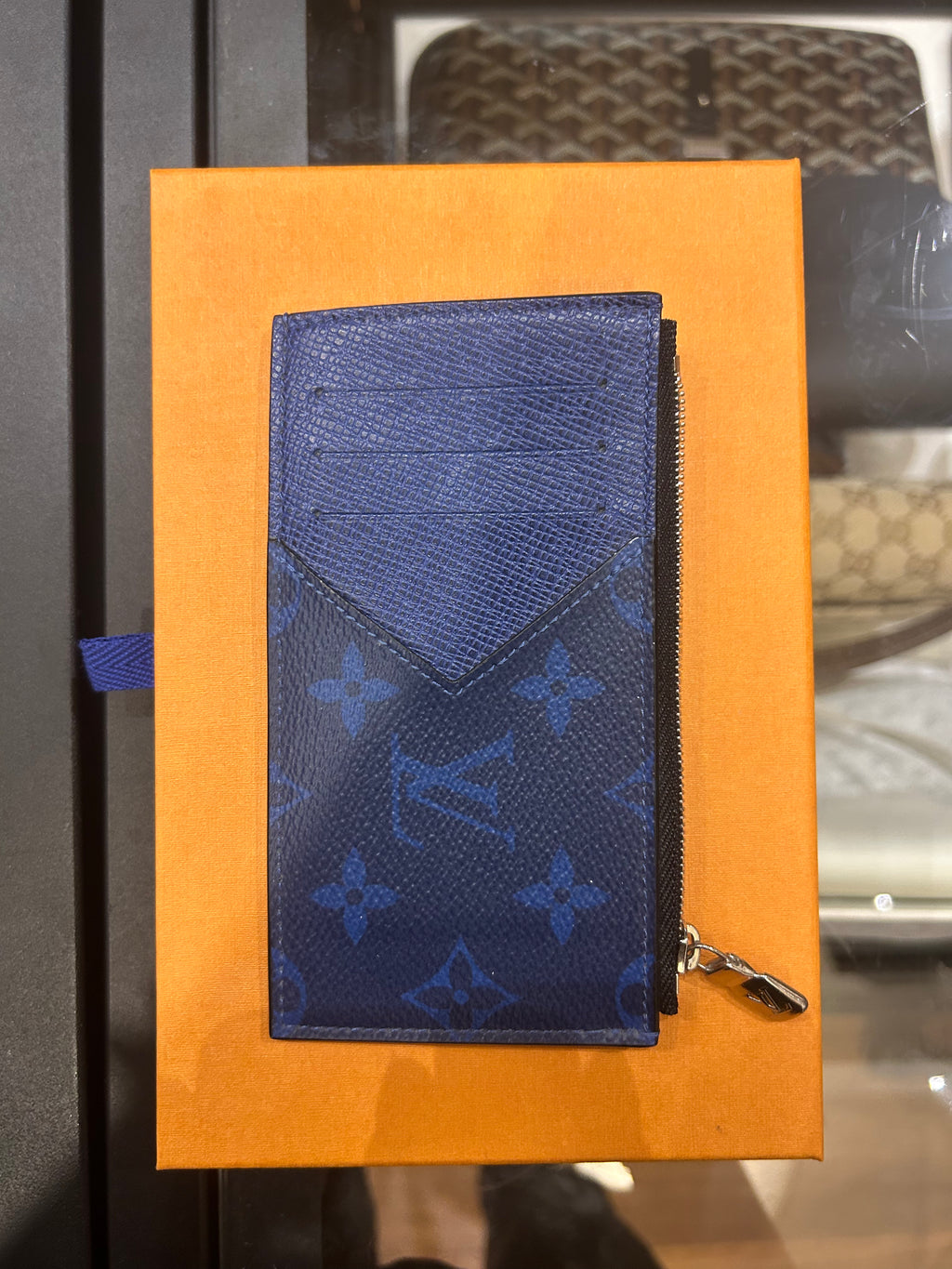 Louis Vuitton Monogram Coin Card Holder - Blue