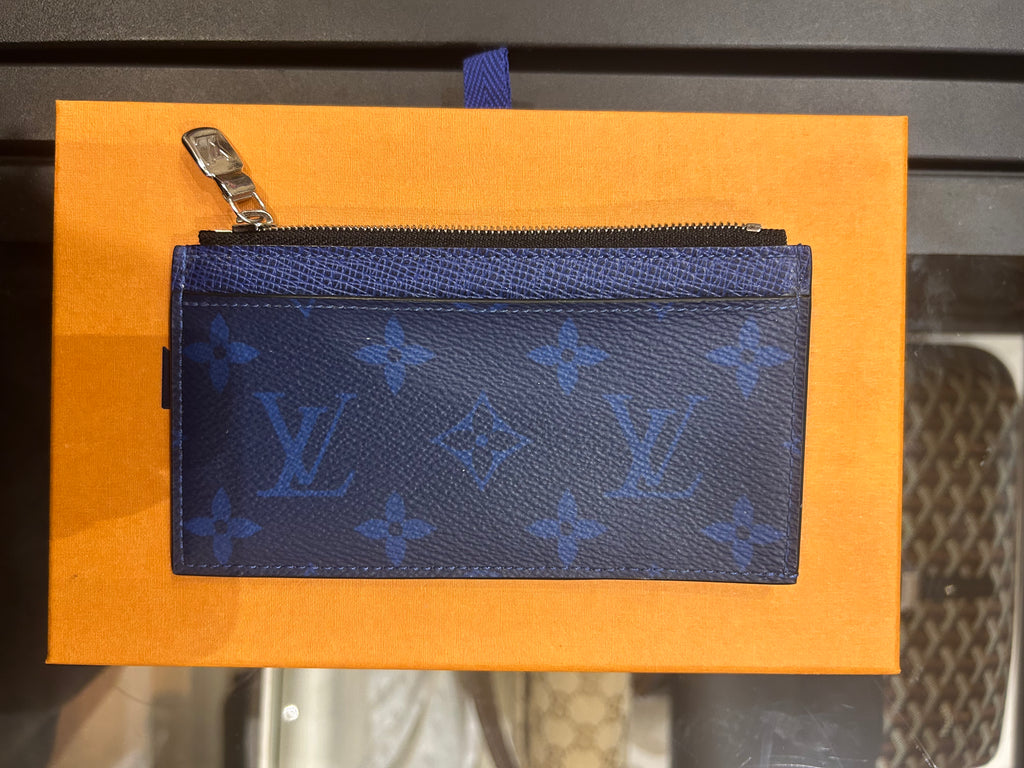 Louis Vuitton Monogram Coin Card Holder - Blue