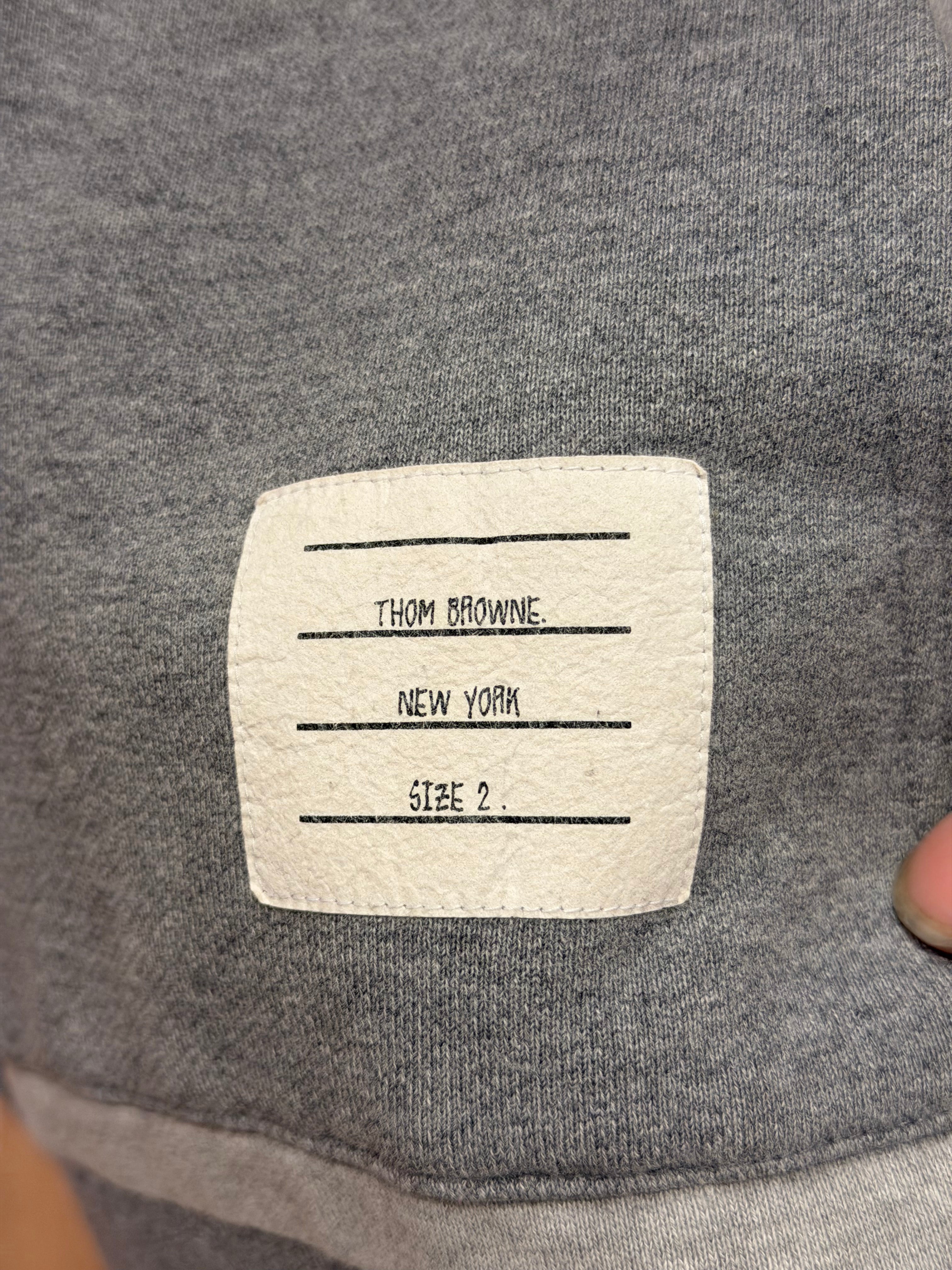 Thom Browne Tonal Fun-Mix Hoodie-Grey