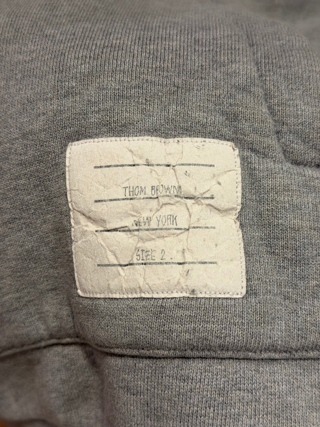 Thom Browne Tricolor Band Hoodie- Grey