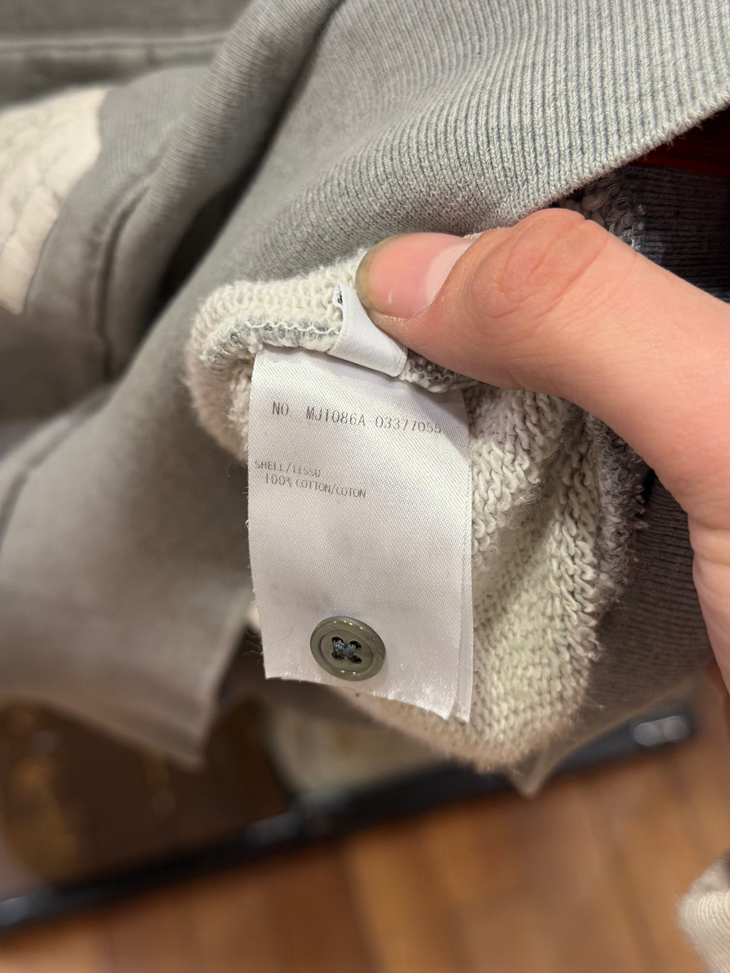 Thom Browne Tricolor Band Hoodie- Grey