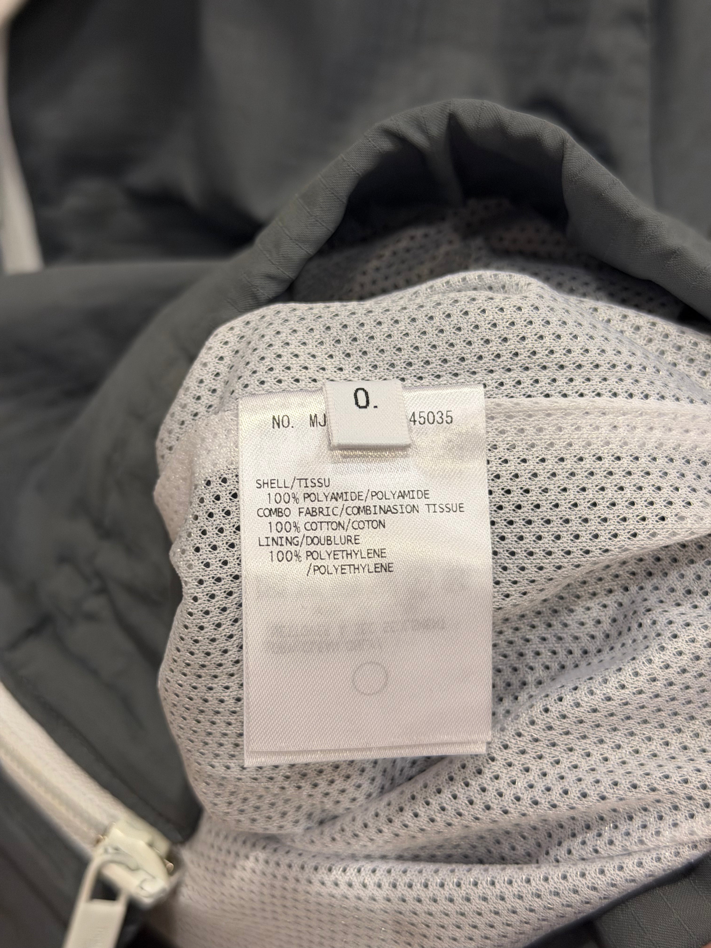 Thom Browne Rib Funnel Neck 4 Bar Full Zip Hoodie- Gray