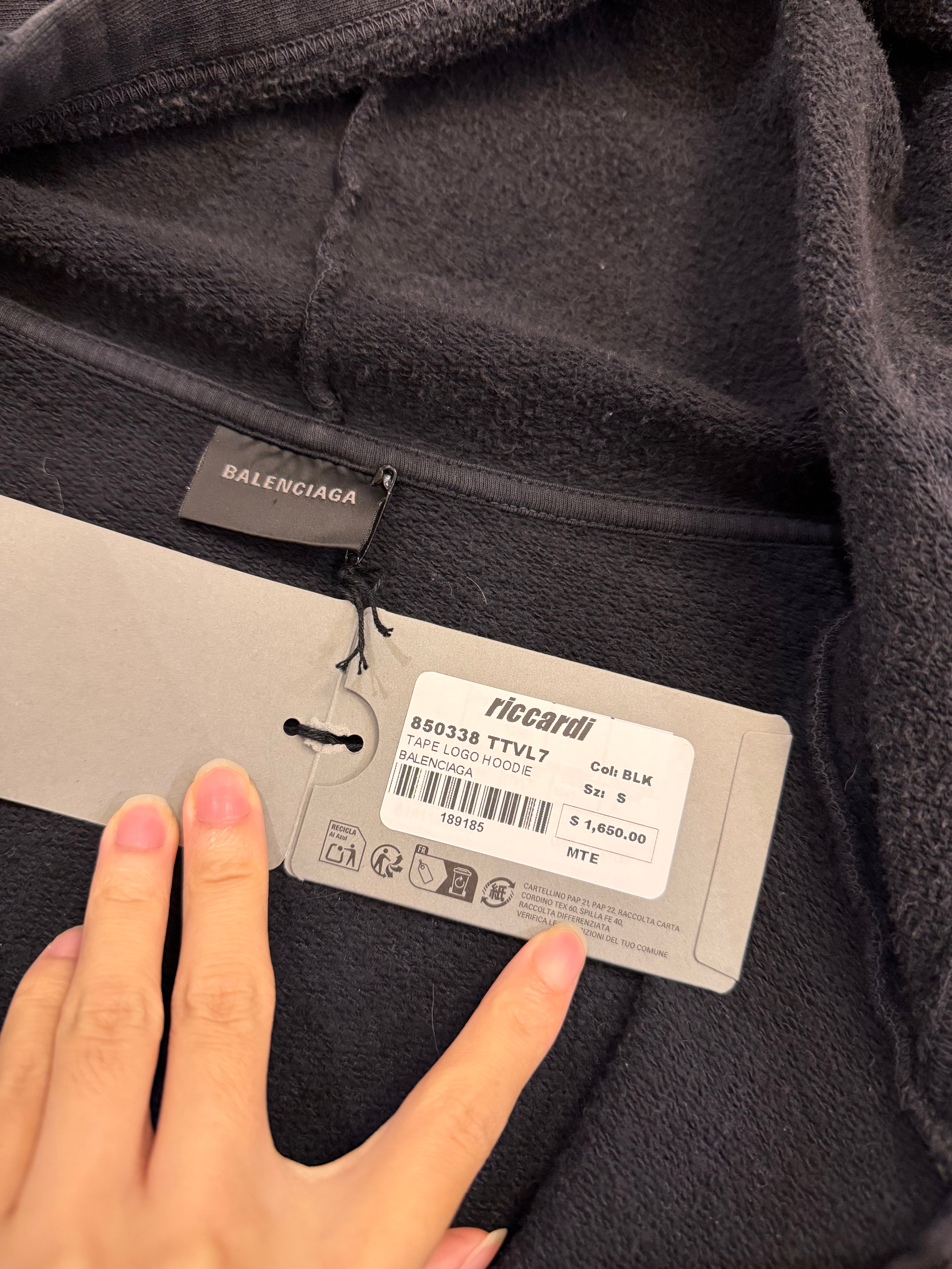 Balenciaga Tape Logo Zip Up
Hoodie