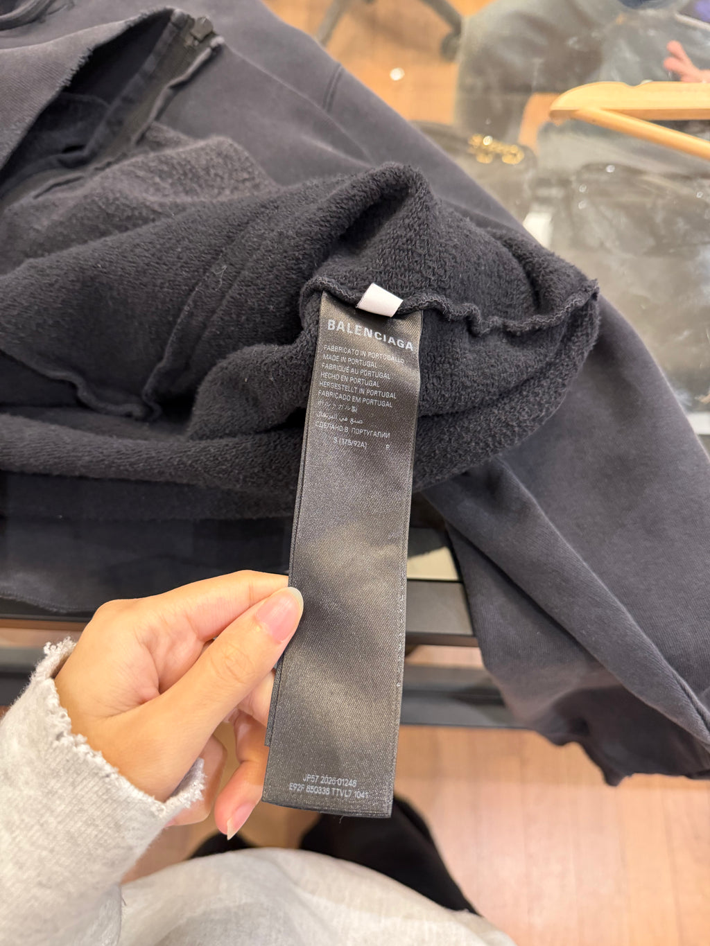 Balenciaga Tape Logo Zip Up
Hoodie