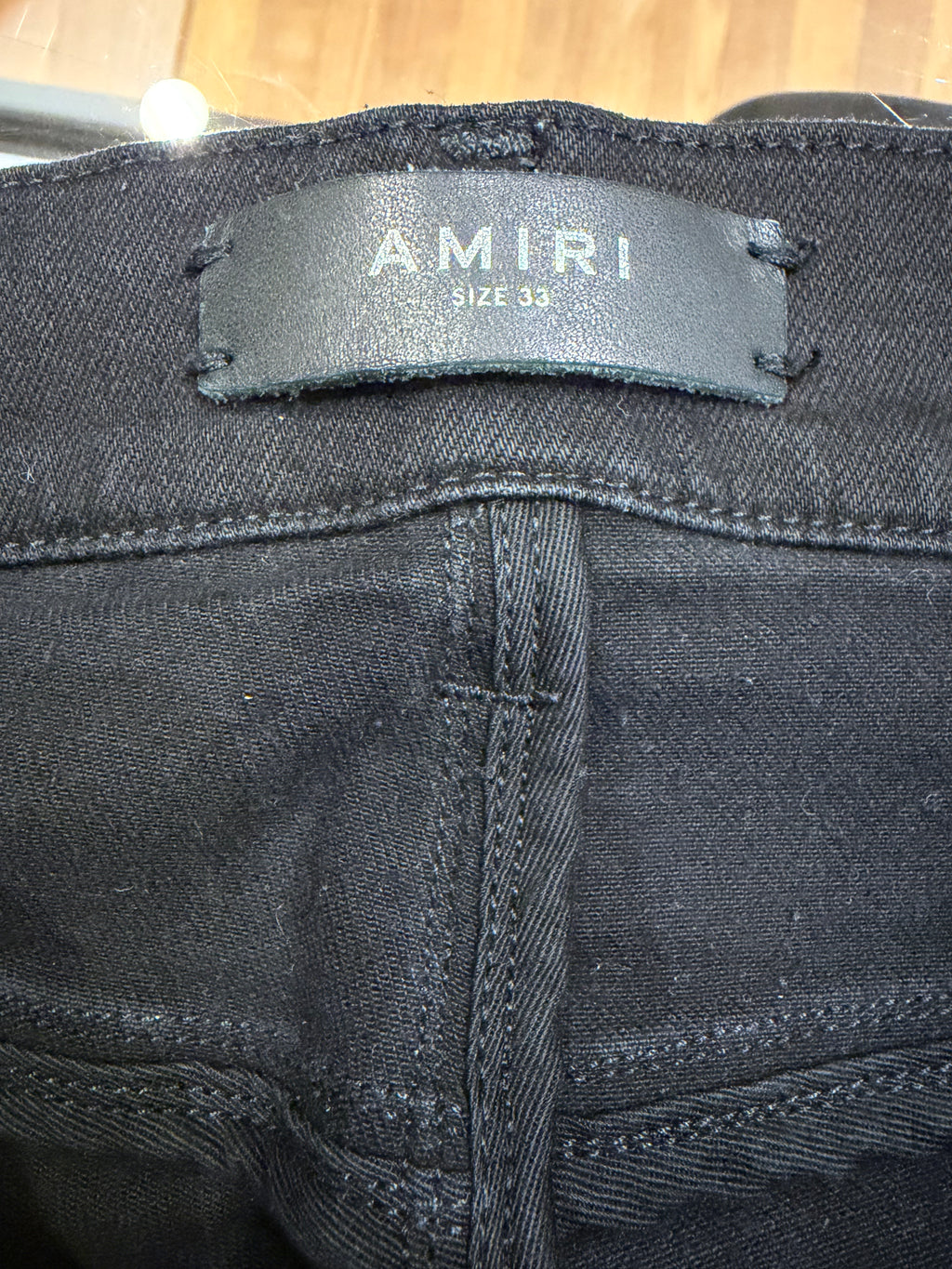 Amiri MX1 Distressed Skinny Jeans- Black/Bandana Patches