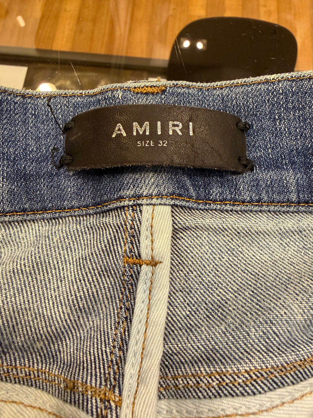 Amiri Studded Rhinestone Ripped Jeans