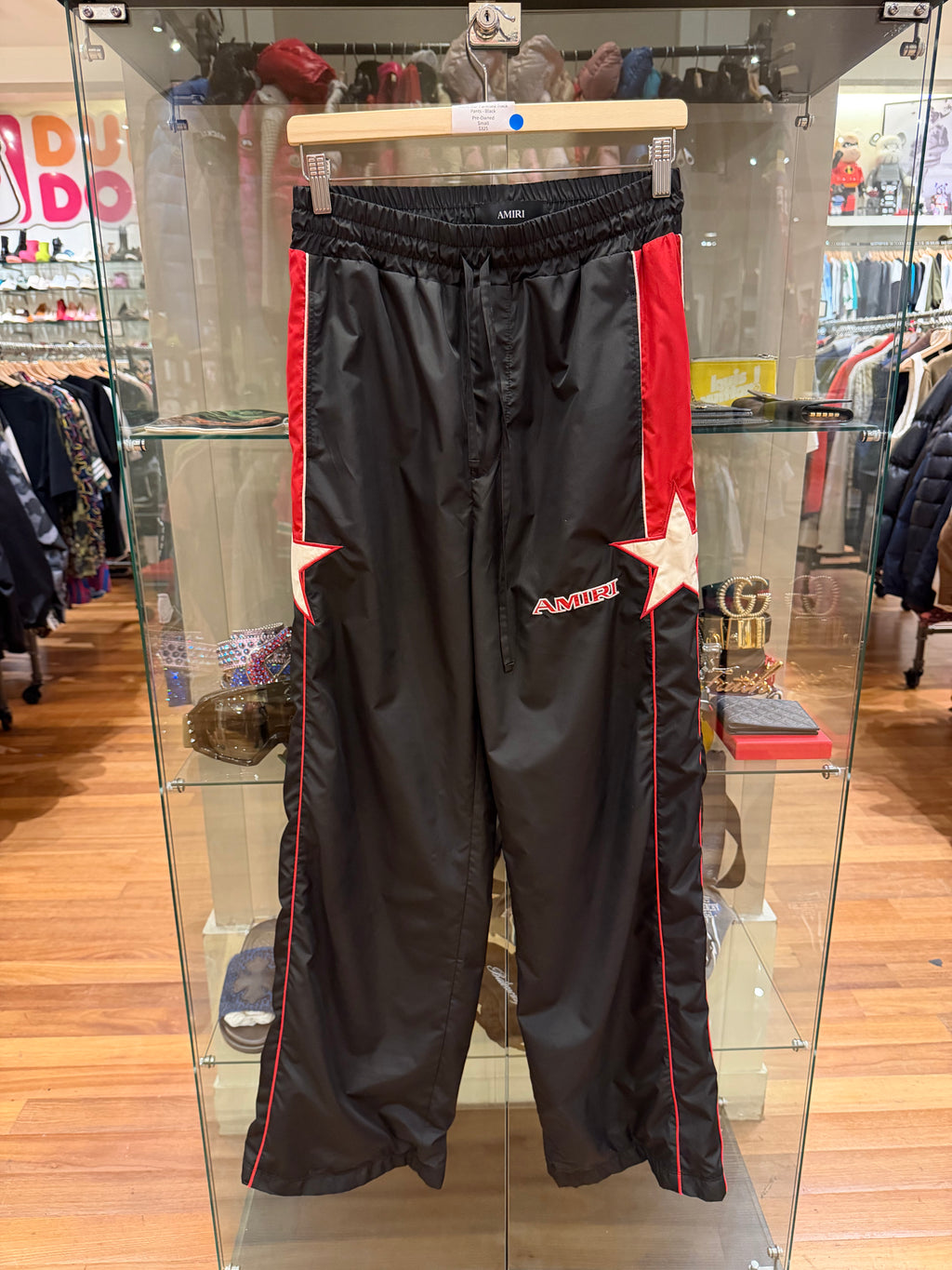 Amiri Star Panelled Track Pants- Black