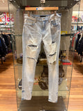 Amiri MX1 Blue Denim Jeans - Zebra Patch