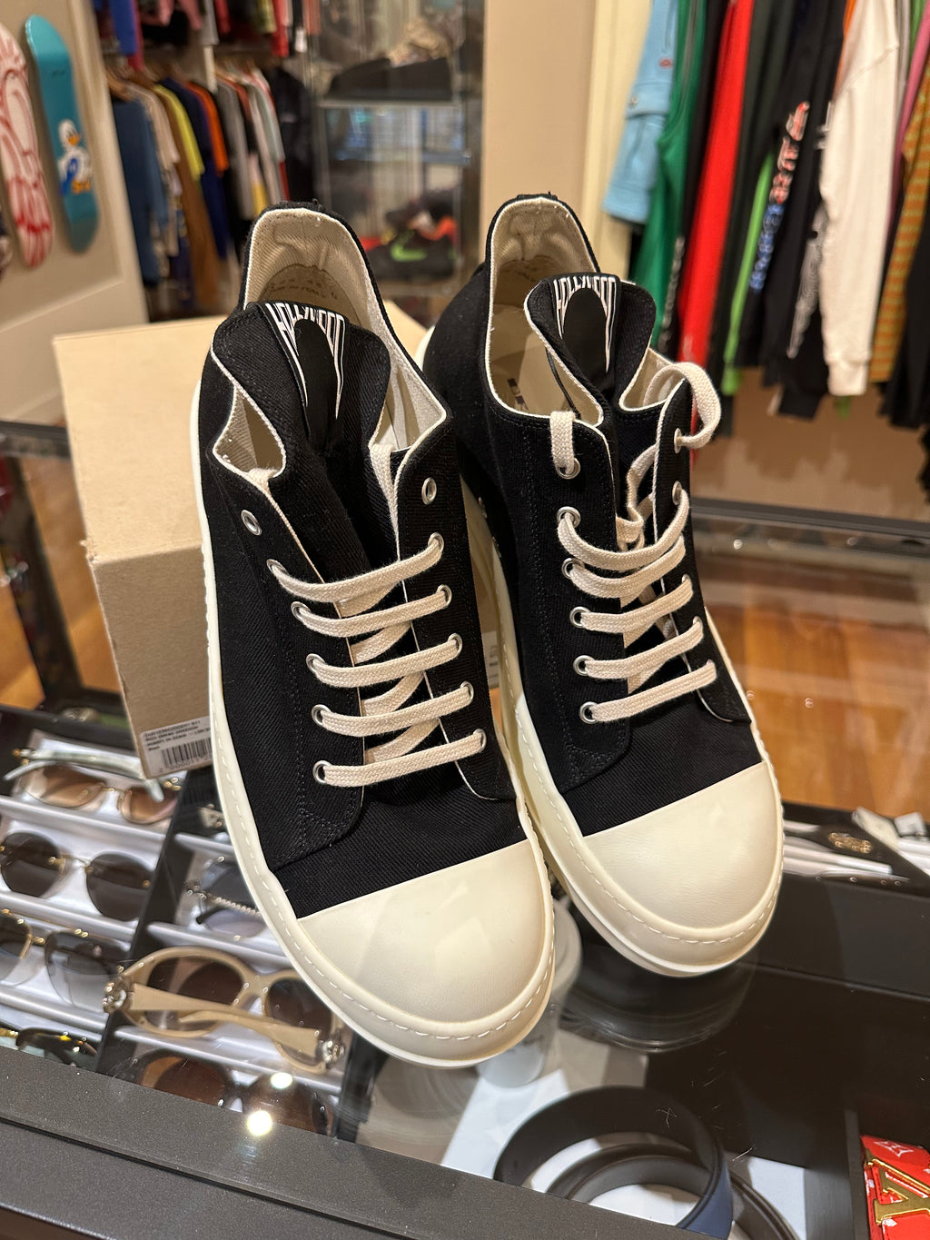 Rick Owens Hollywood Ramone Low Top Sneakers