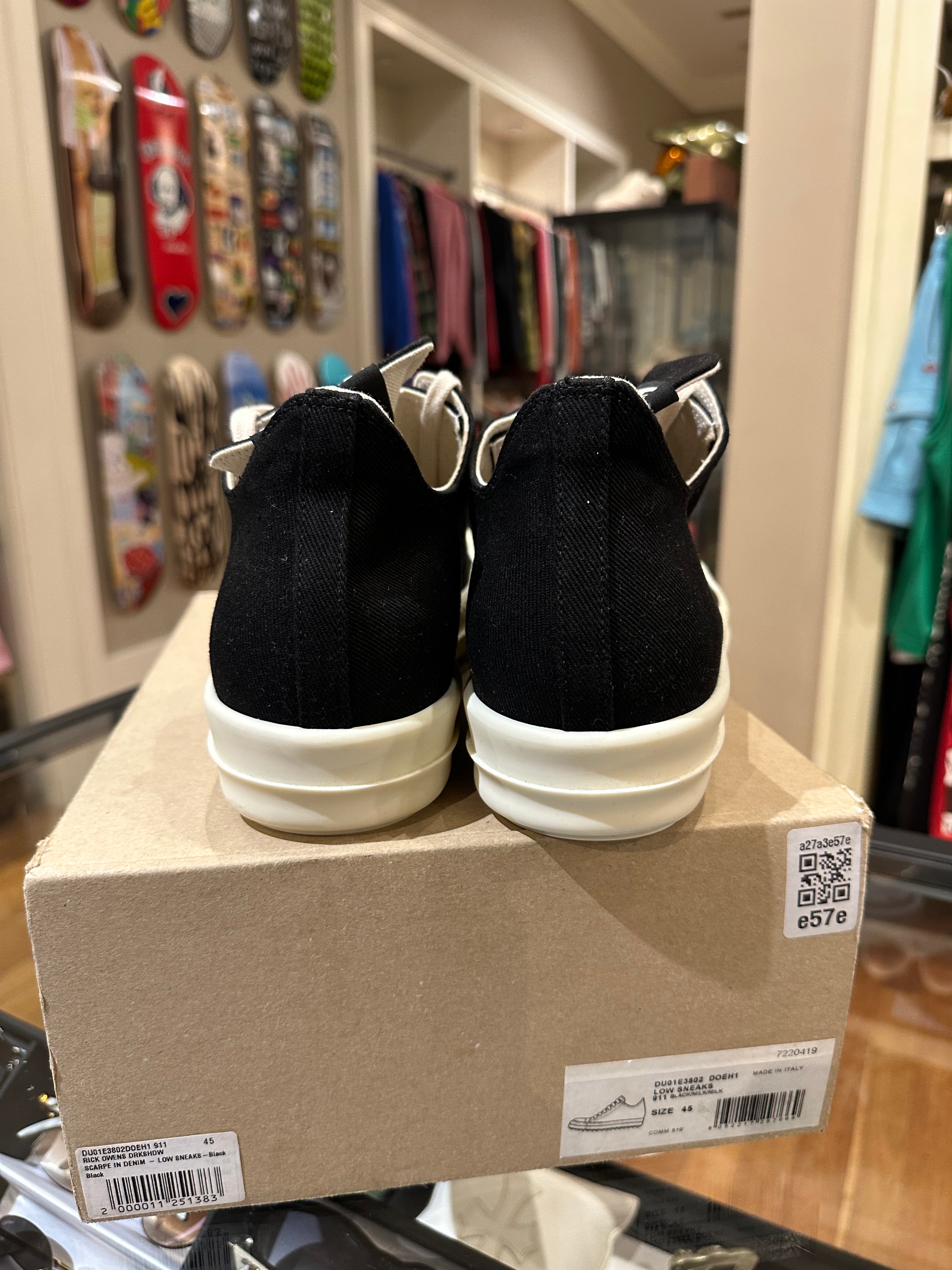 Rick Owens Hollywood Ramone Low Top Sneakers