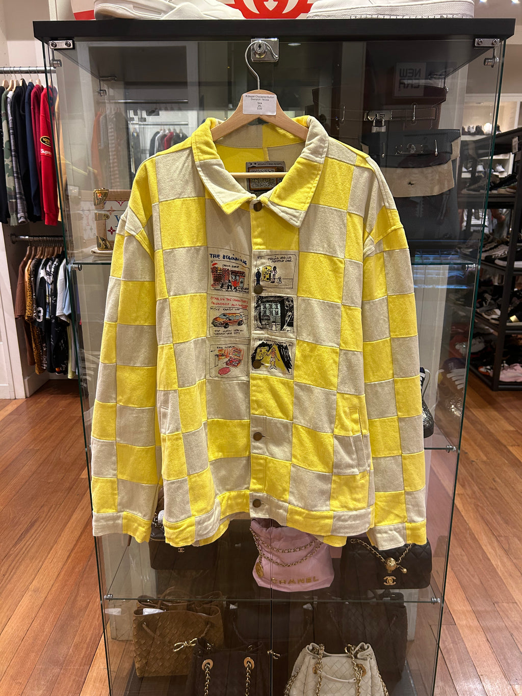 Kidsuper Checkered Button Overshirt - Yellow