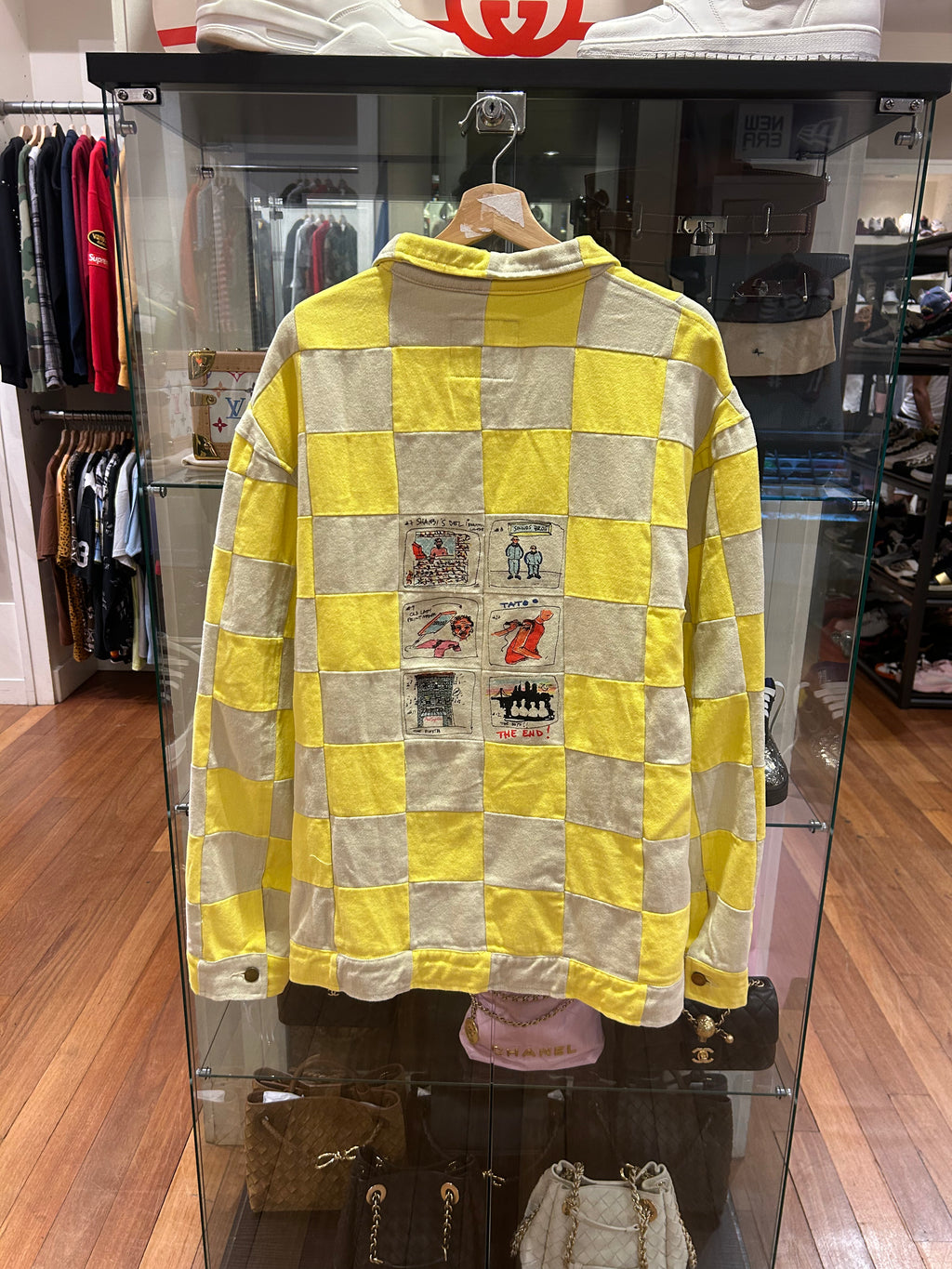 Kidsuper Checkered Button Overshirt - Yellow