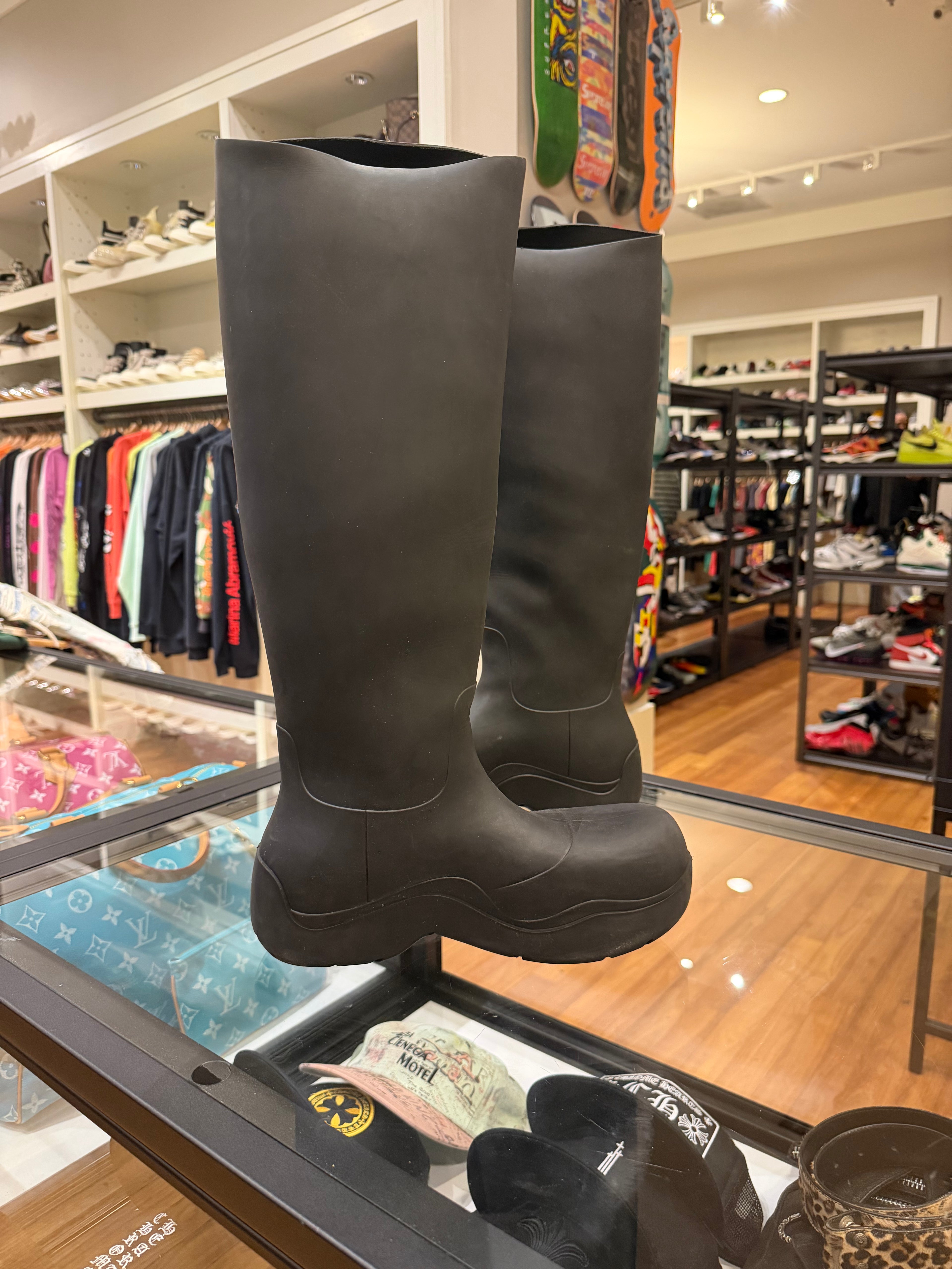 Bottega Veneta Puddle Long Boots- Black