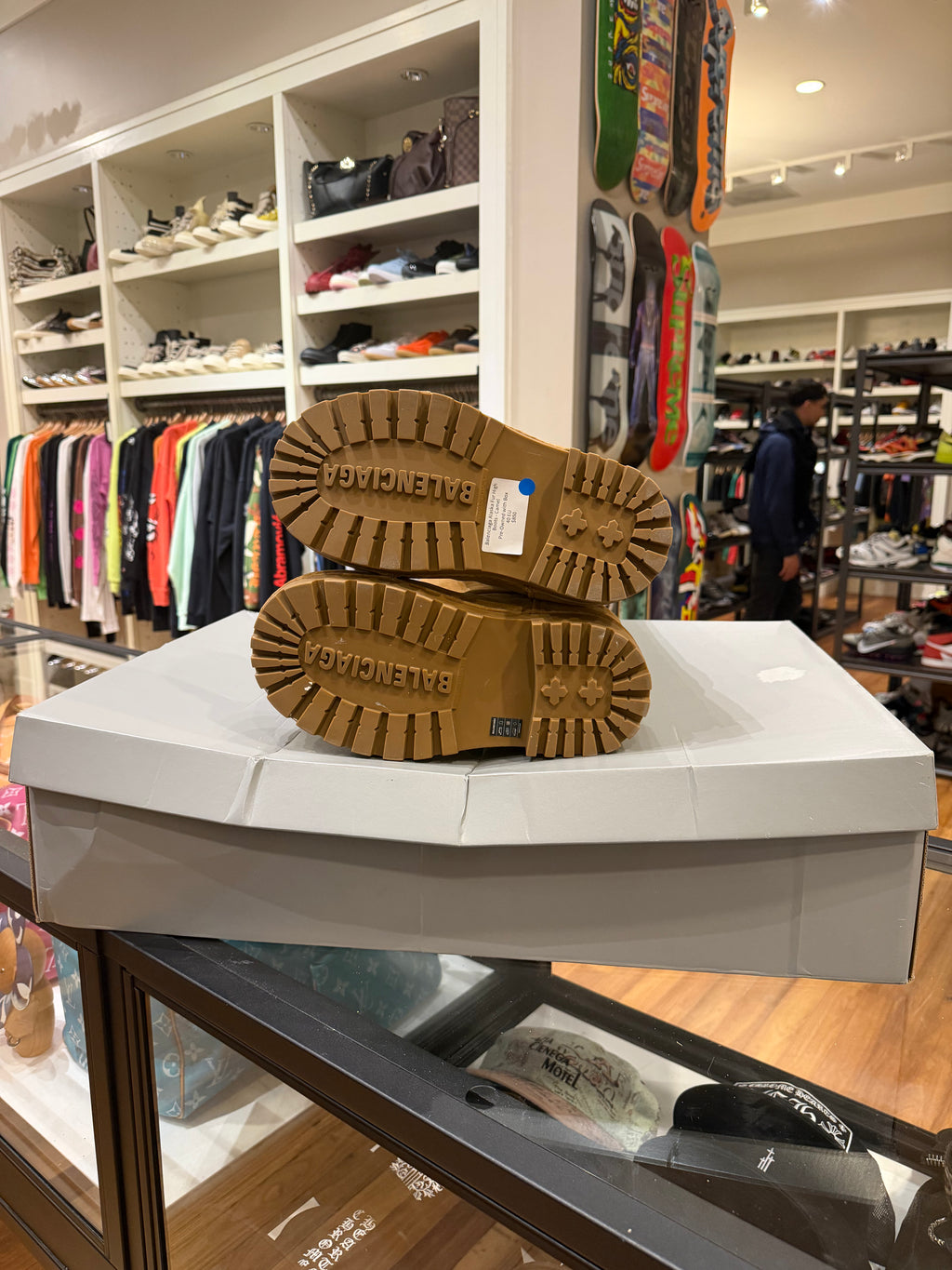 Balenciaga Alaska Fur High Boots - Camel