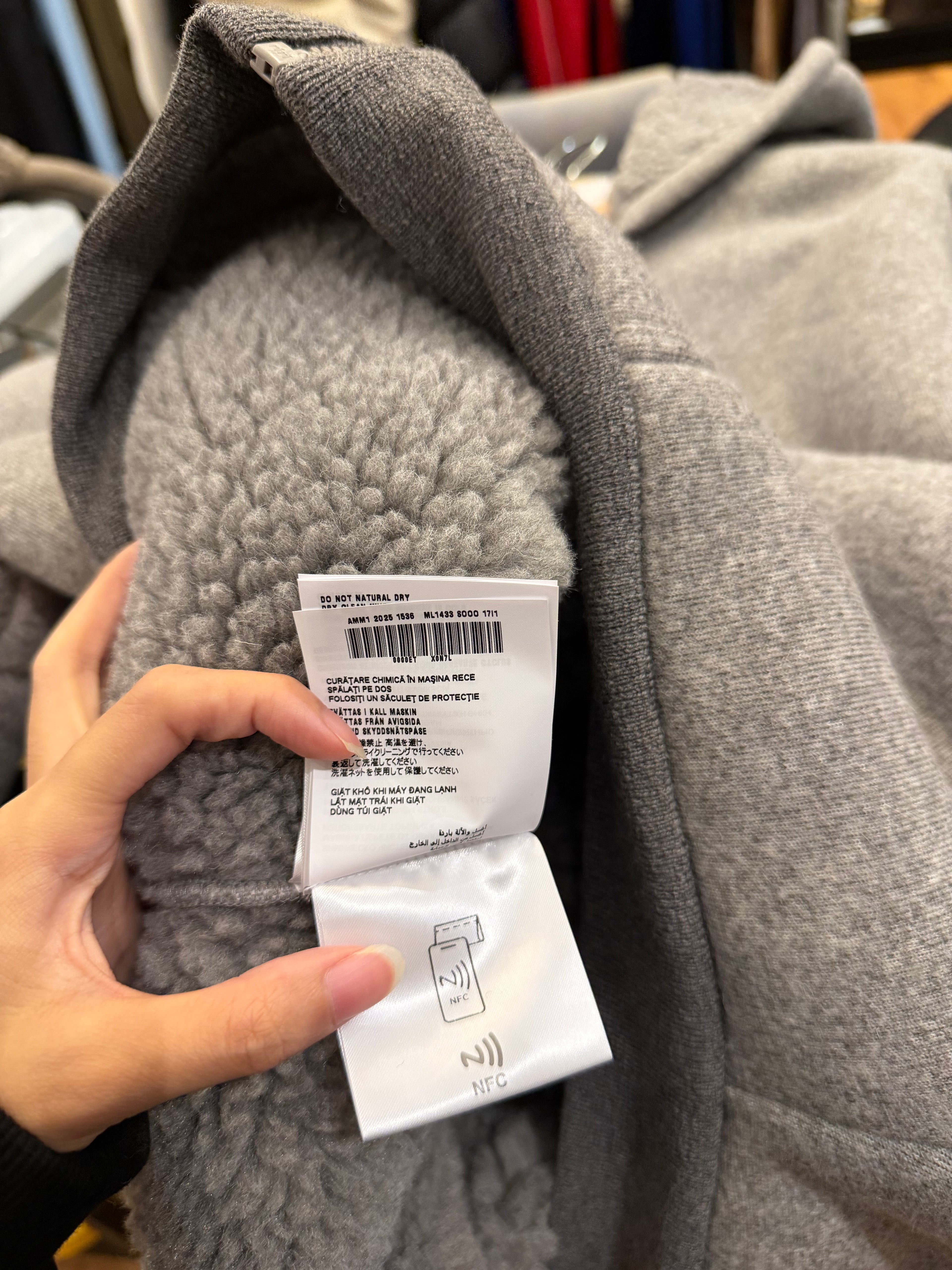 Miu Miu Fleece Full Zip Sherpa
Lined Hoodie