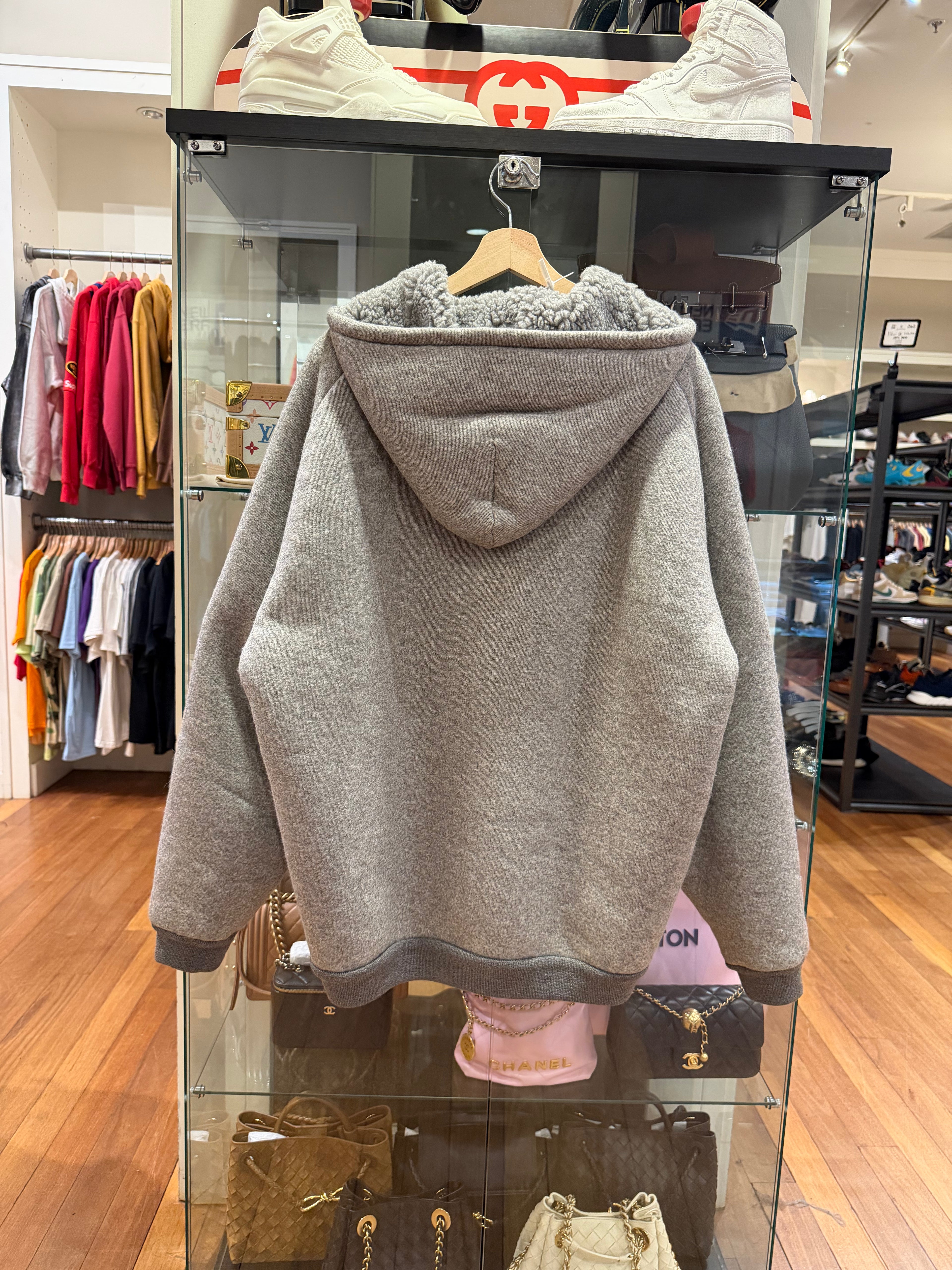 Miu Miu Fleece Full Zip Sherpa
Lined Hoodie