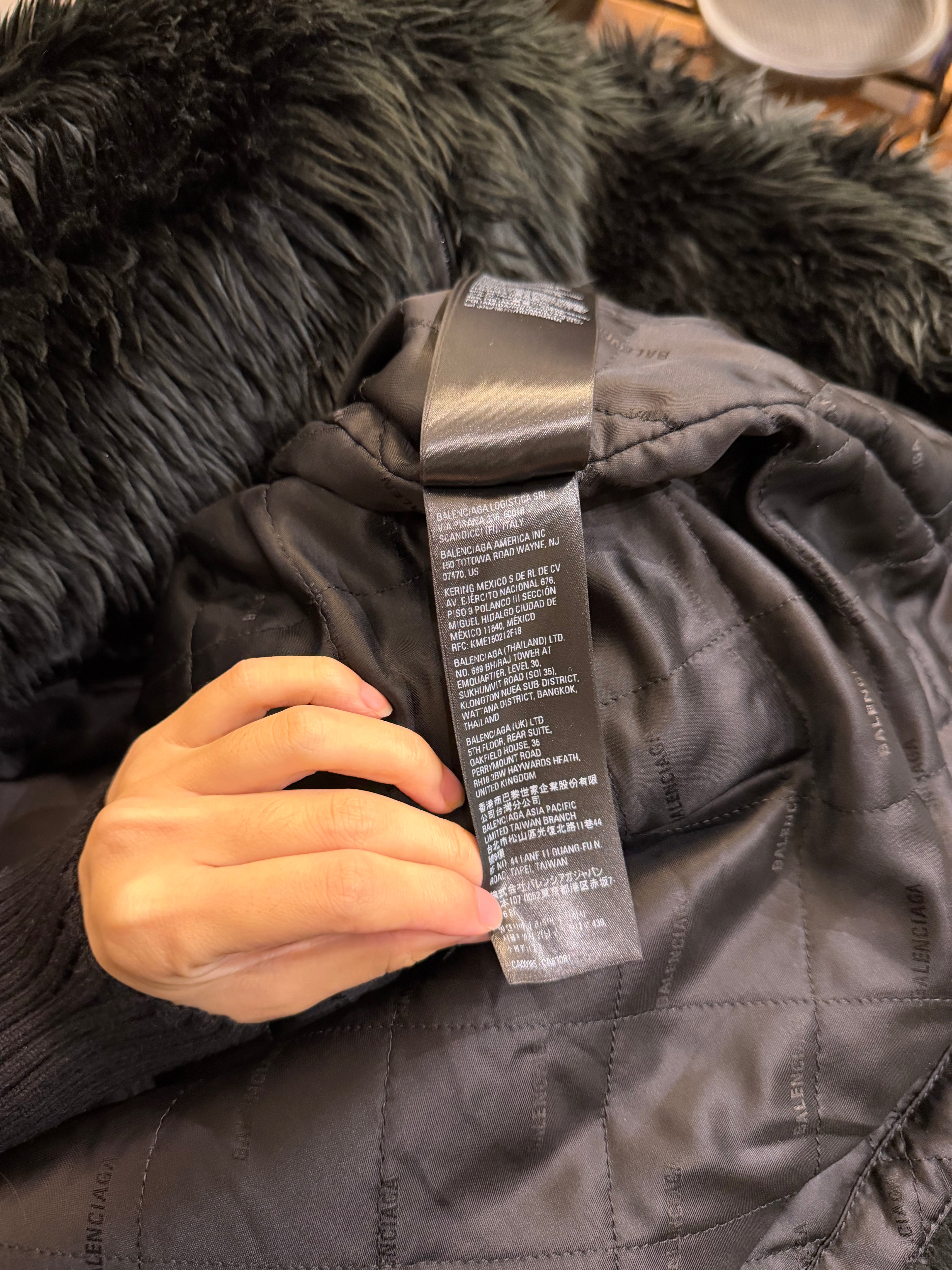 Balenciaga Faux Fur Jacket