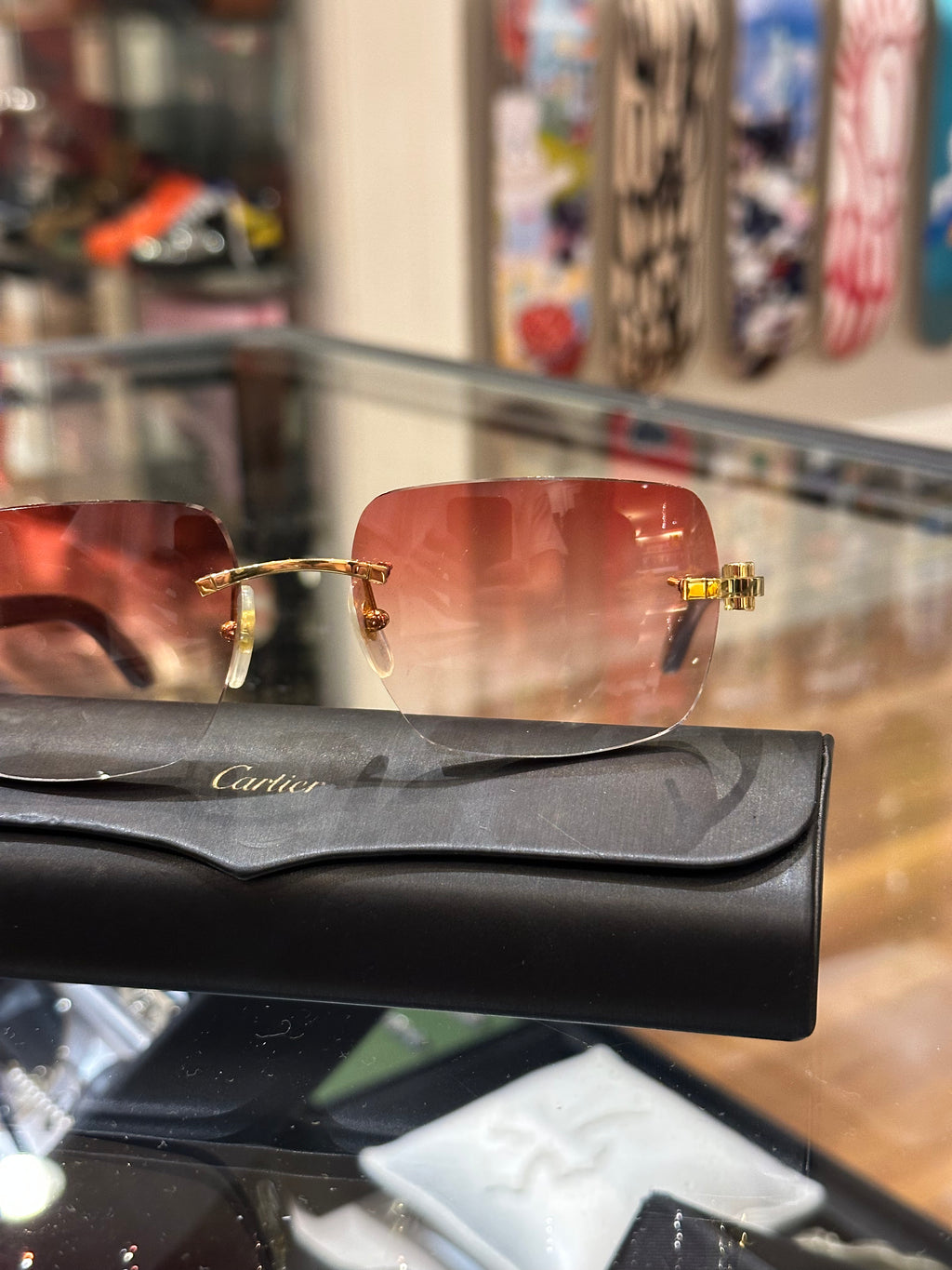 Cartier CT00520 Wood Gradient Sunglasses
