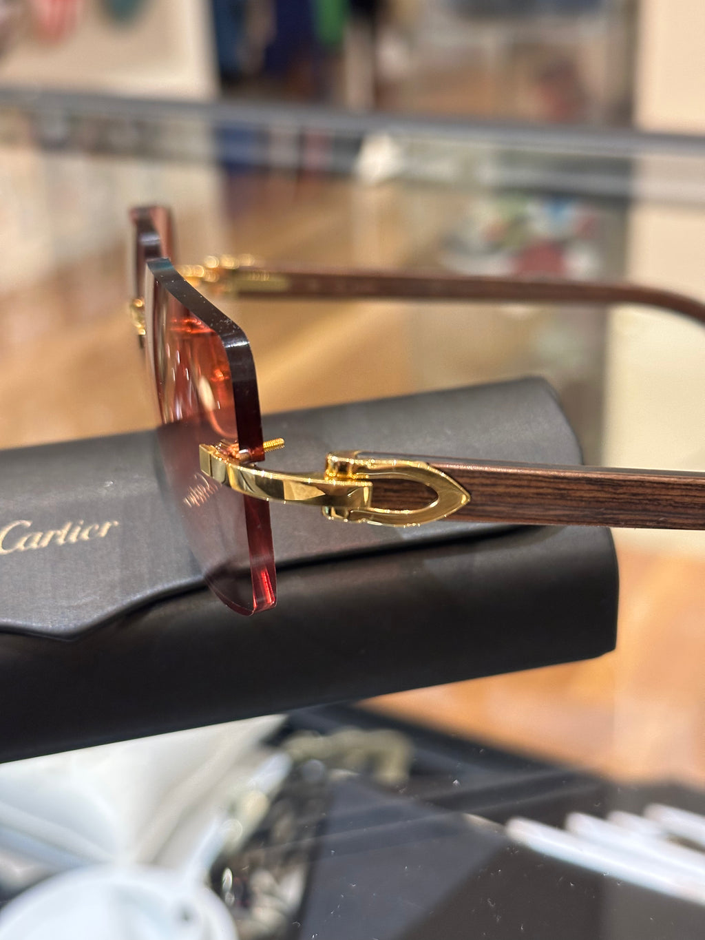Cartier CT00520 Wood Gradient Sunglasses
