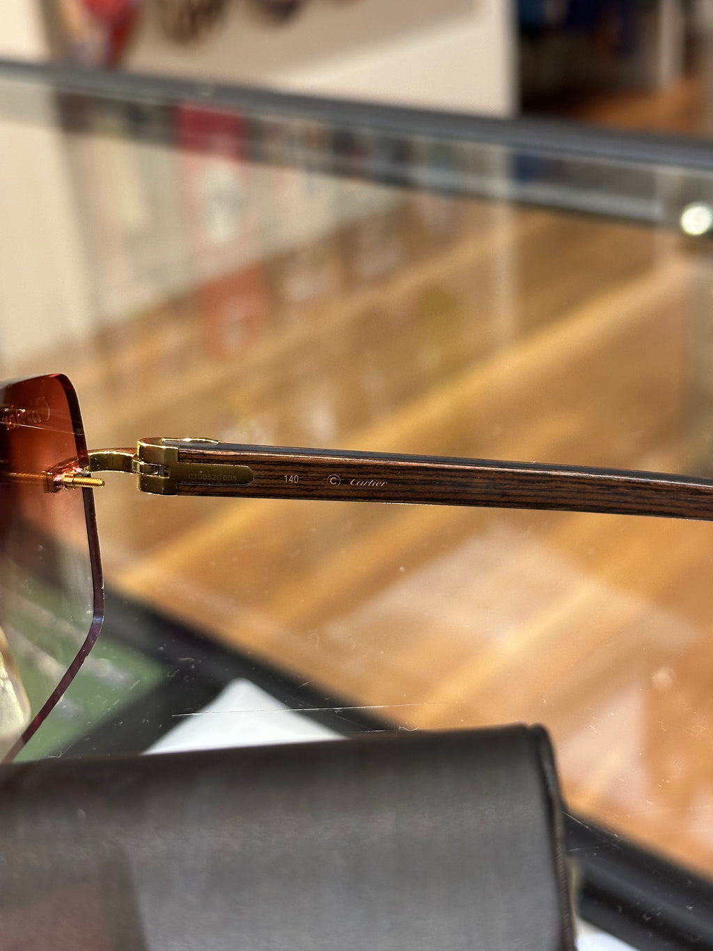 Cartier CT00520 Wood Gradient Sunglasses