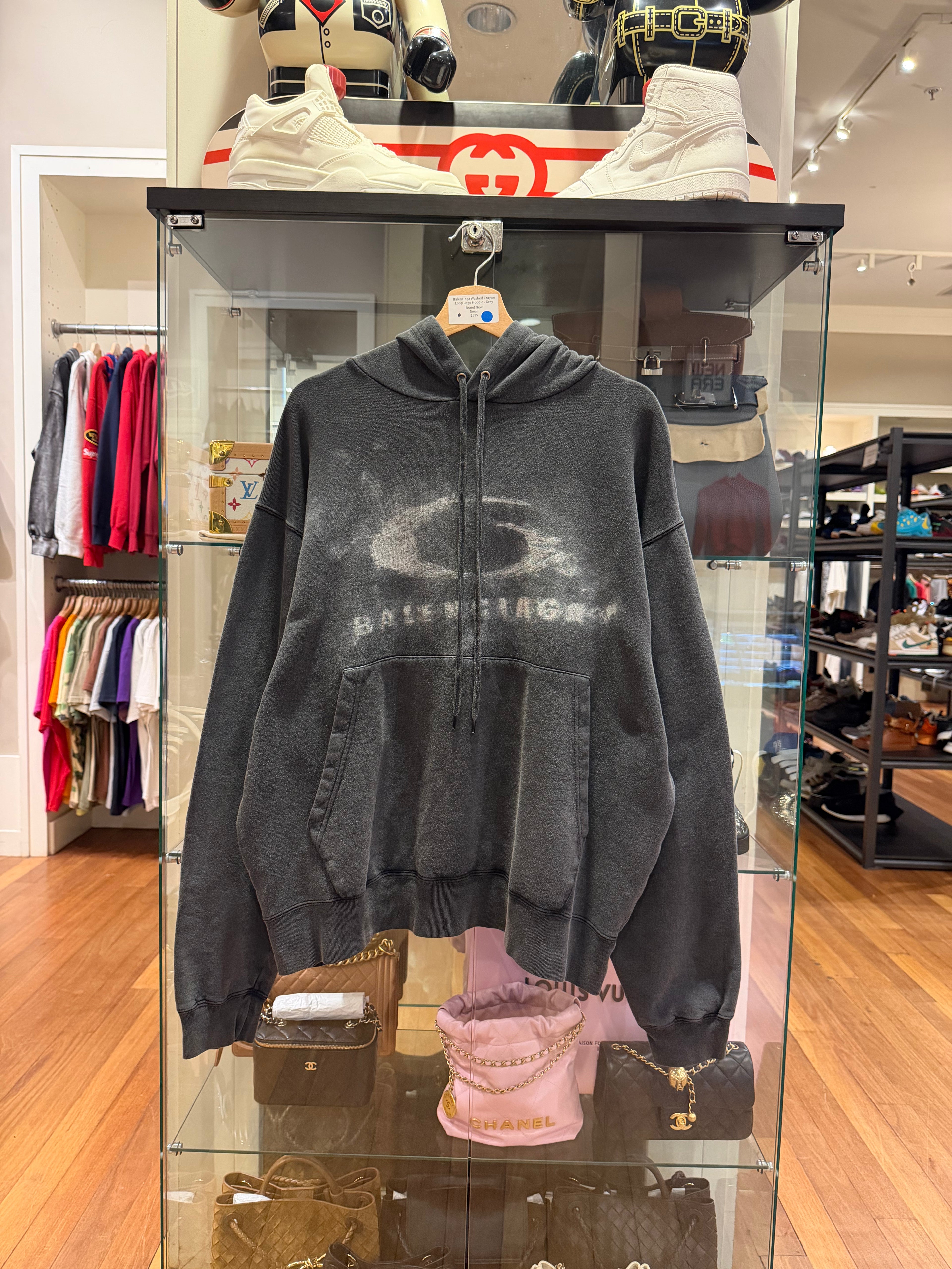Balenciaga Washed Crayon Logo Hoodie