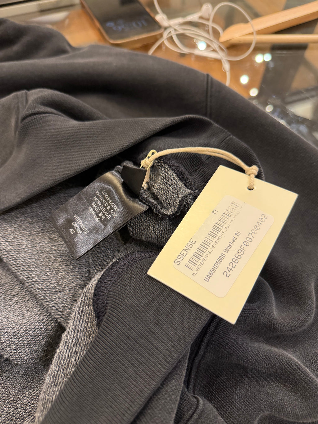 Vetements Paris Logo Hoodie
- Black