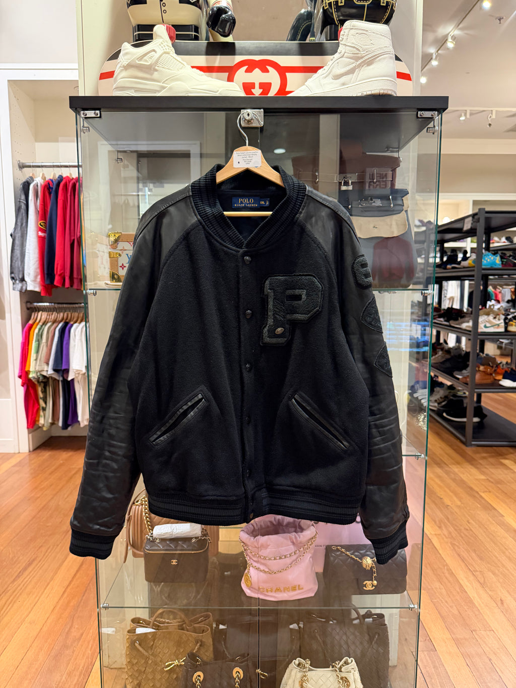 Polo Ralph Lauren Leather
Wool Letterman Varsity
Jacket