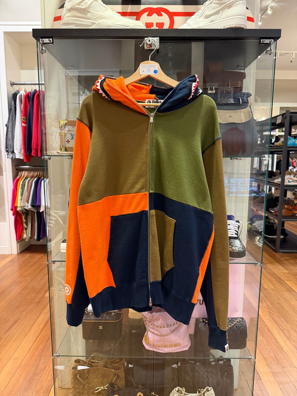 Bape City ColorBlock Shark
Full Zip - Green/Orange