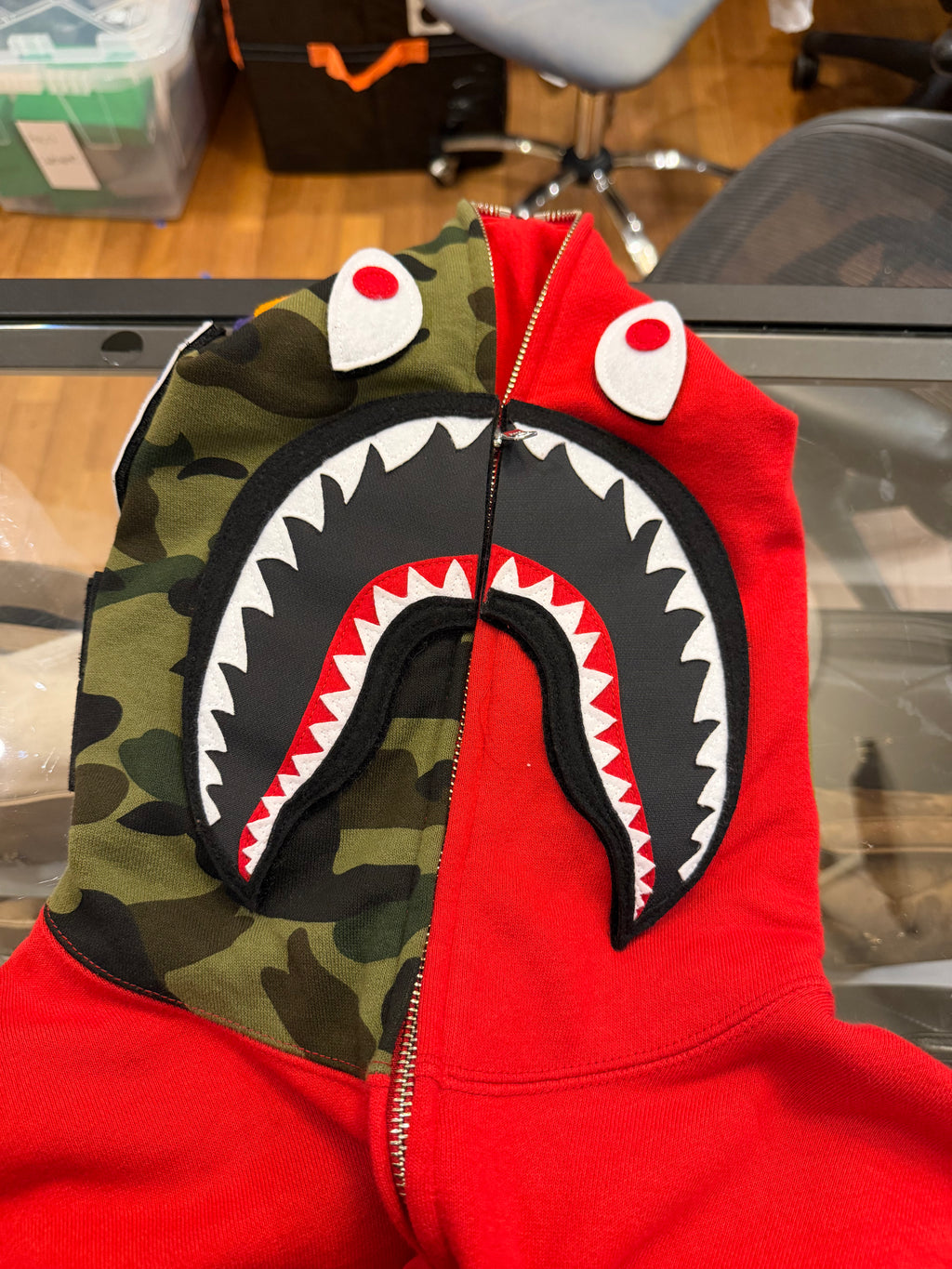 Bape Velcro Shark Hoodie