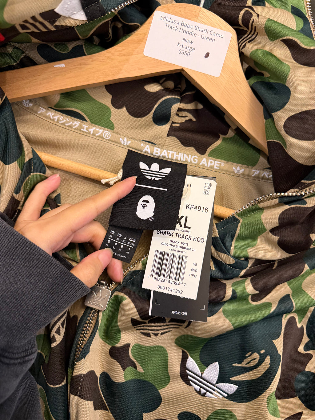 adidas x Bape Shark Camo
Track Hoodie