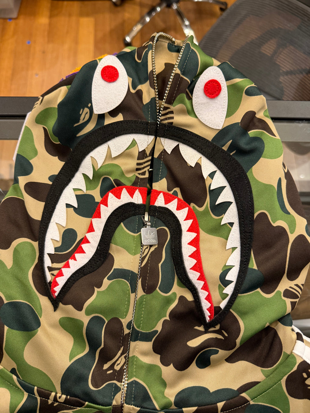 adidas x Bape Shark Camo
Track Hoodie