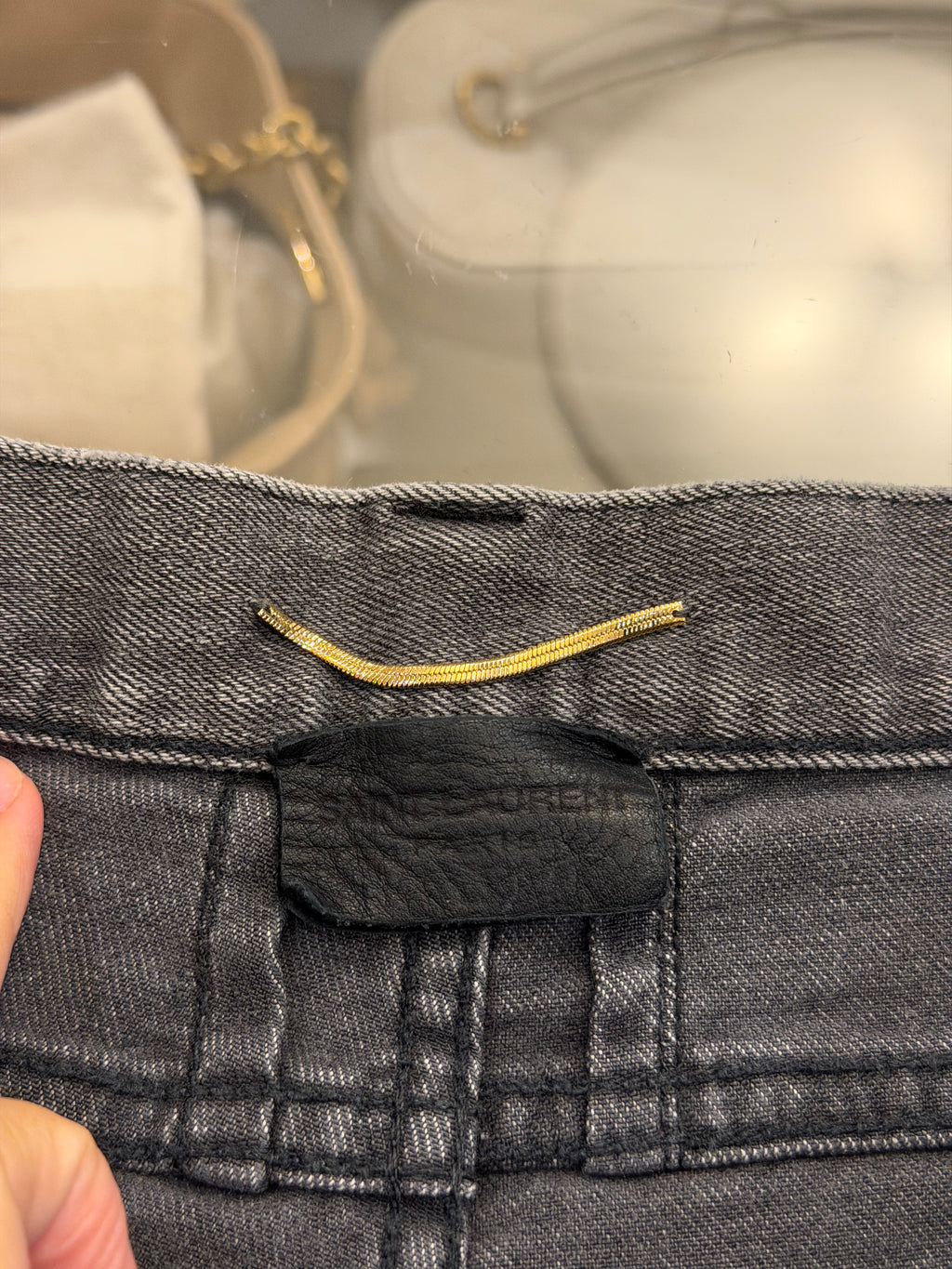 Saint Laurent Denim Jeans - Grey