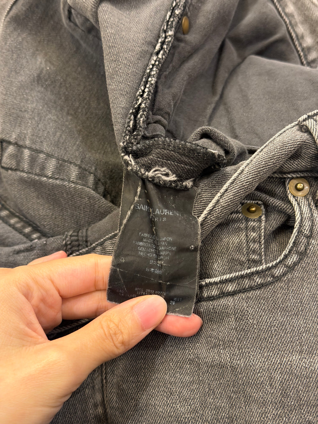 Saint Laurent Denim Jeans - Grey