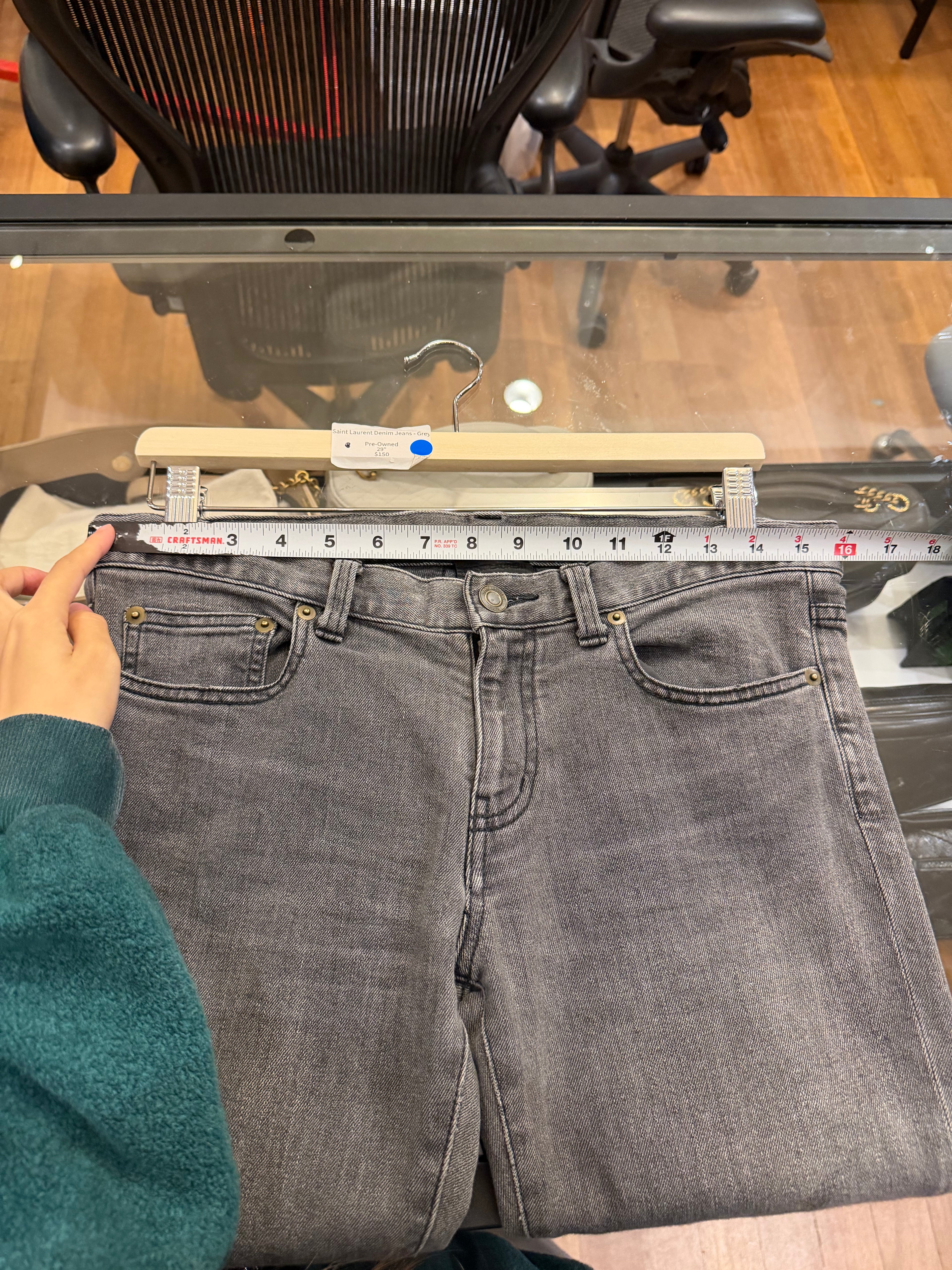 Saint Laurent Denim Jeans - Grey