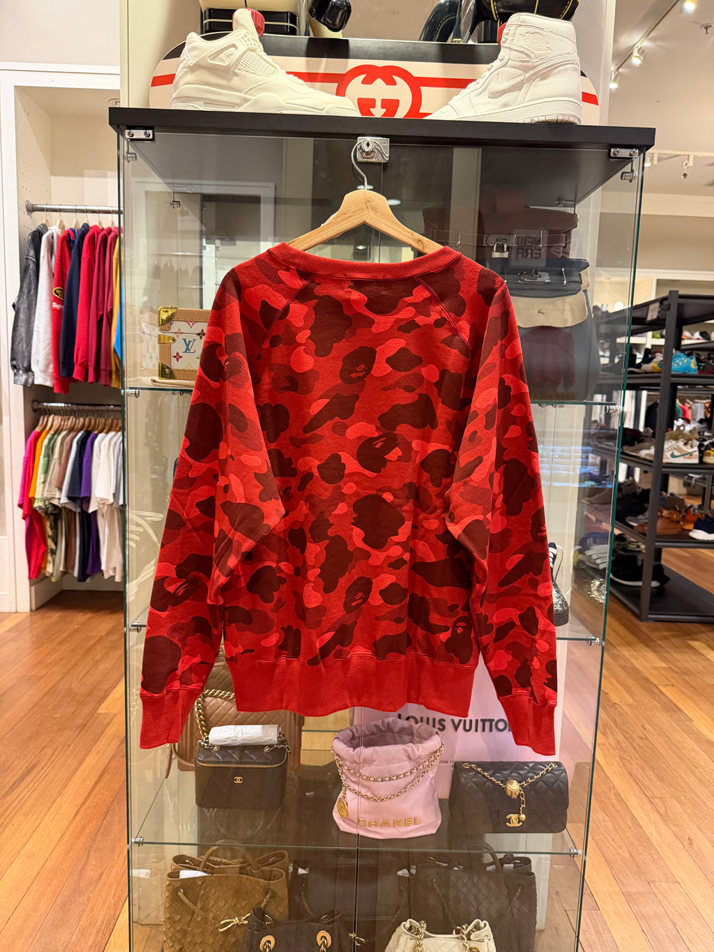 Bape Swarovski Color Camo Crystal Stone Crewneck