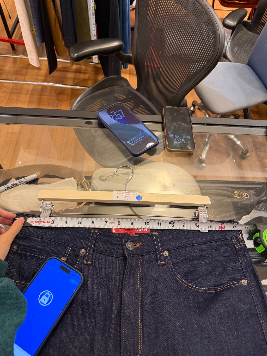 CDG x Junya Wantanabe Level Split Camo/Denim Jeans Capris