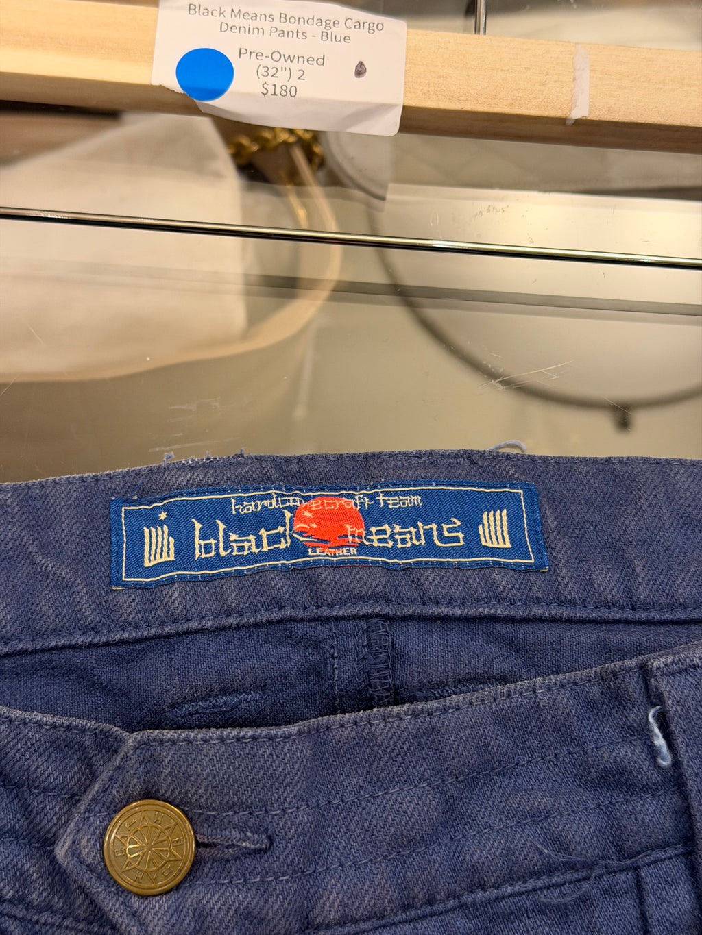 Black Means Bondage Cargo
Denim Pants - Blue
