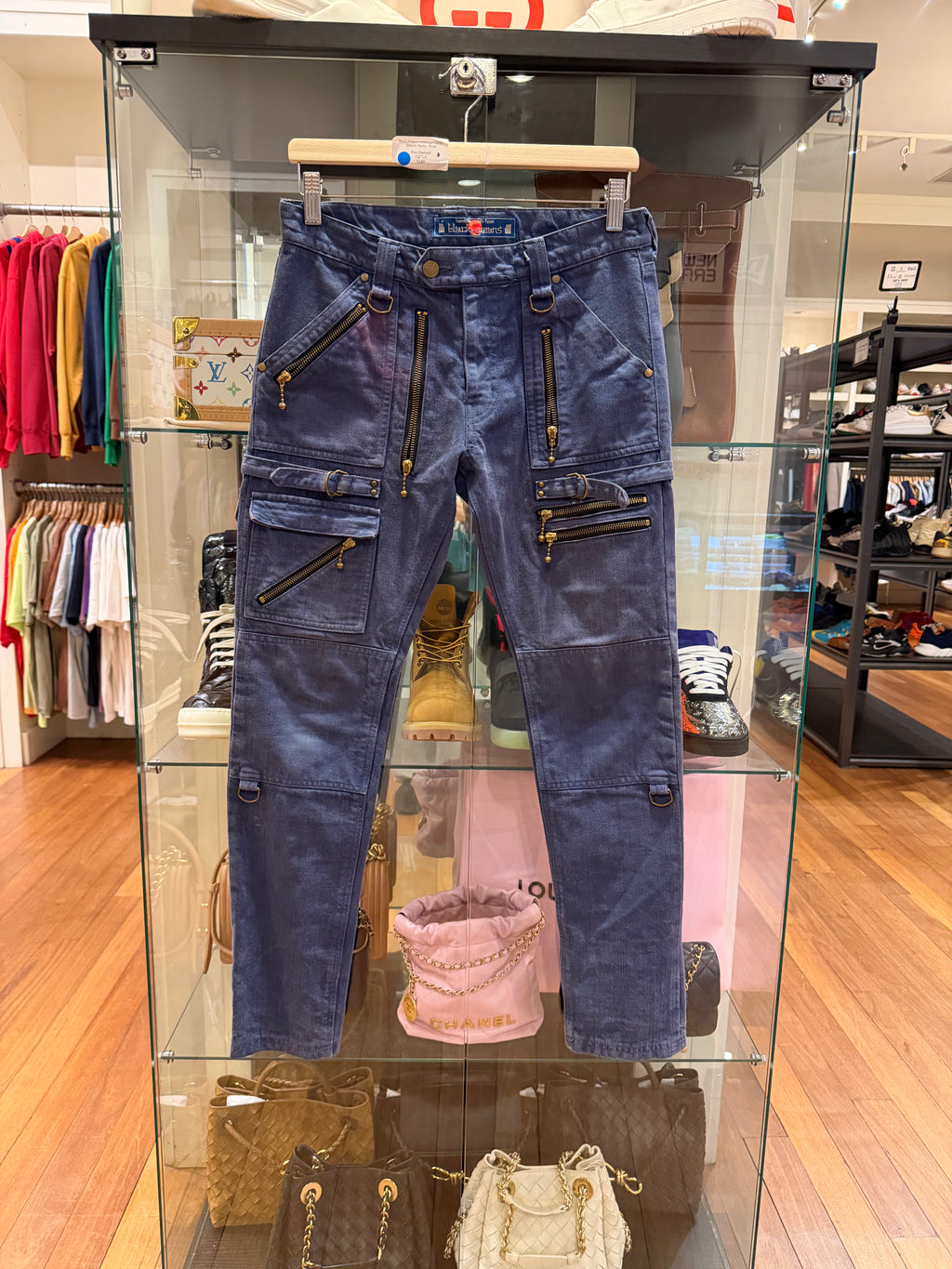 Black Means Bondage Cargo
Denim Pants - Blue