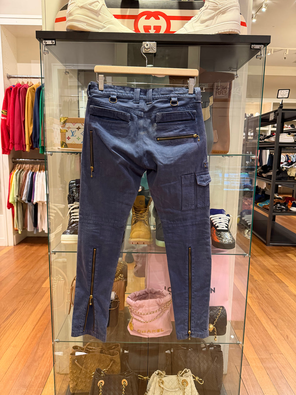Black Means Bondage Cargo
Denim Pants - Blue