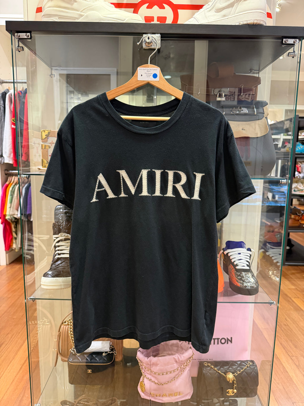 Amiri Spell Out Tee 'Cutout'-
Black