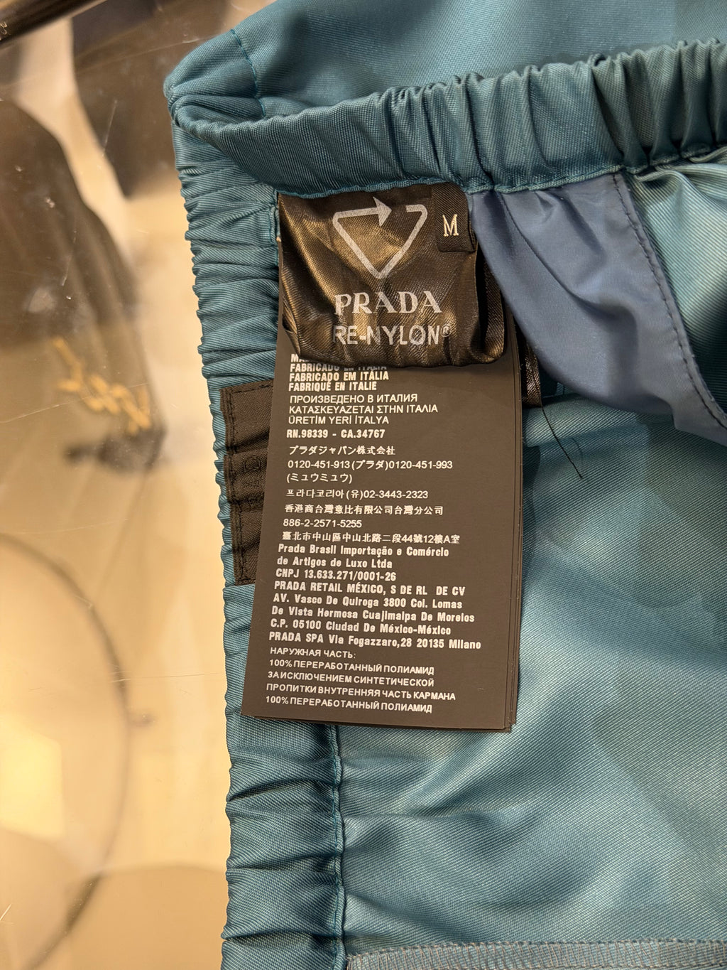 Prada Re-Nylon Trousers- Teal