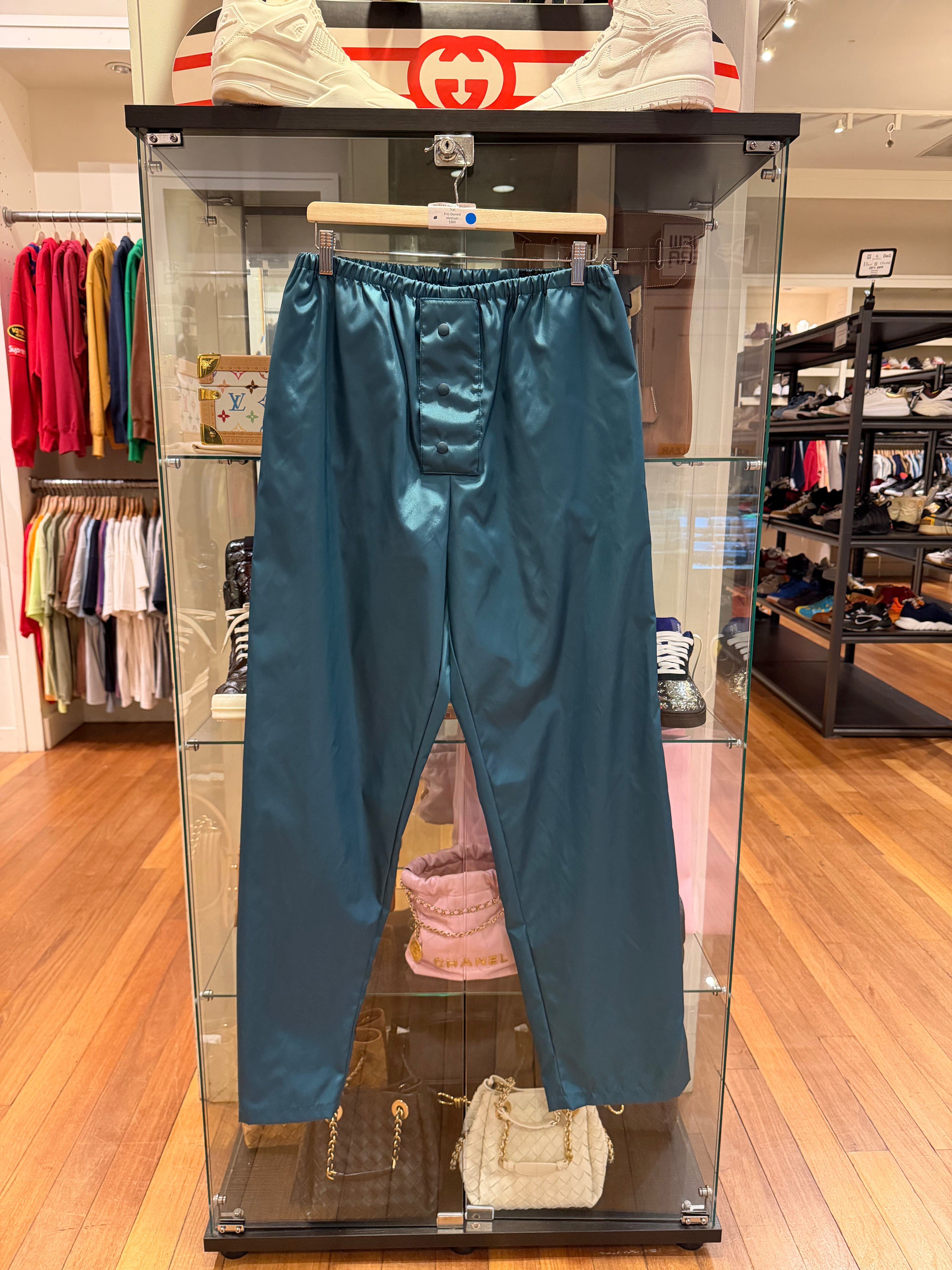 Prada Re-Nylon Trousers- Teal