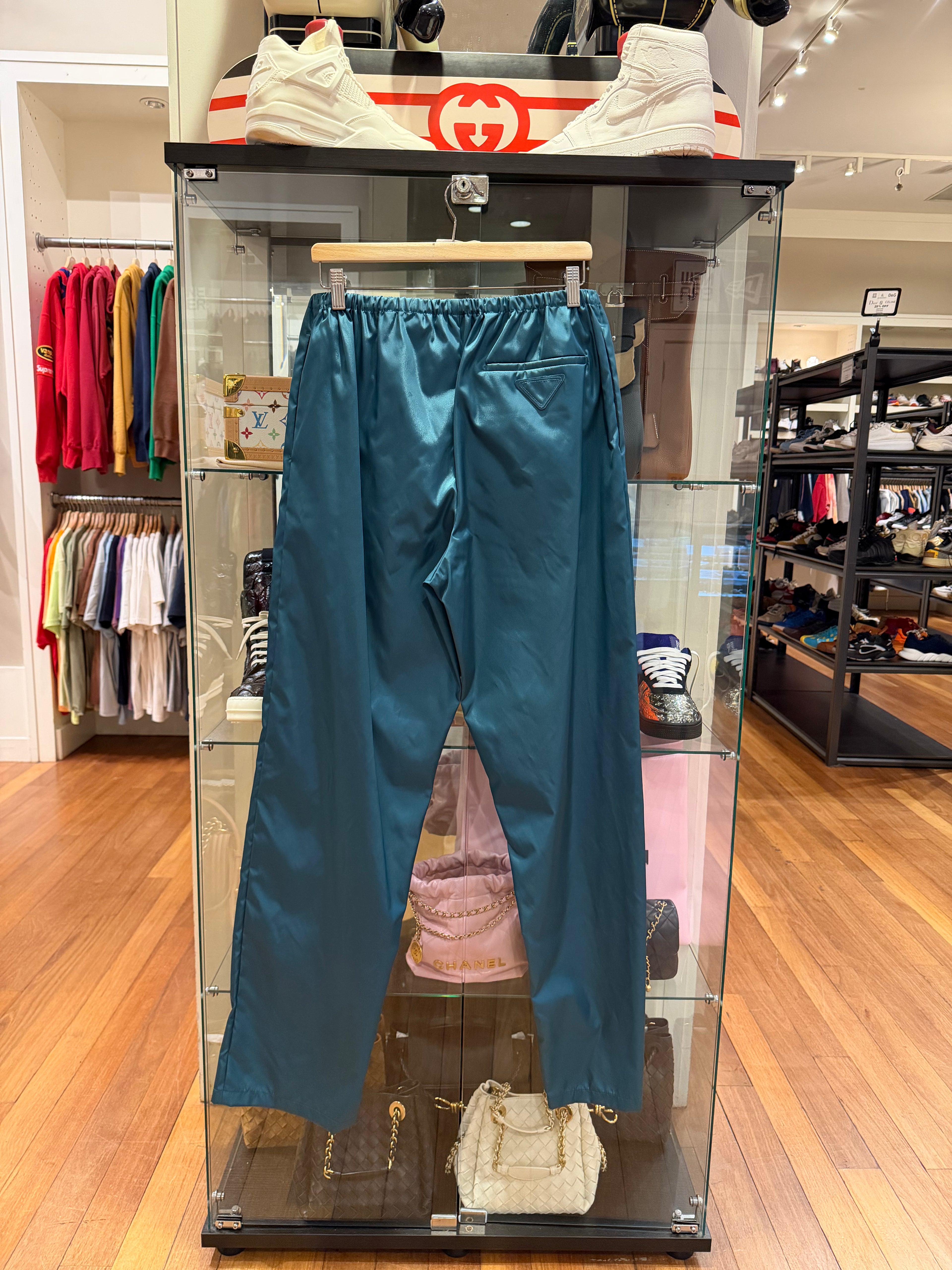 Prada Re-Nylon Trousers- Teal