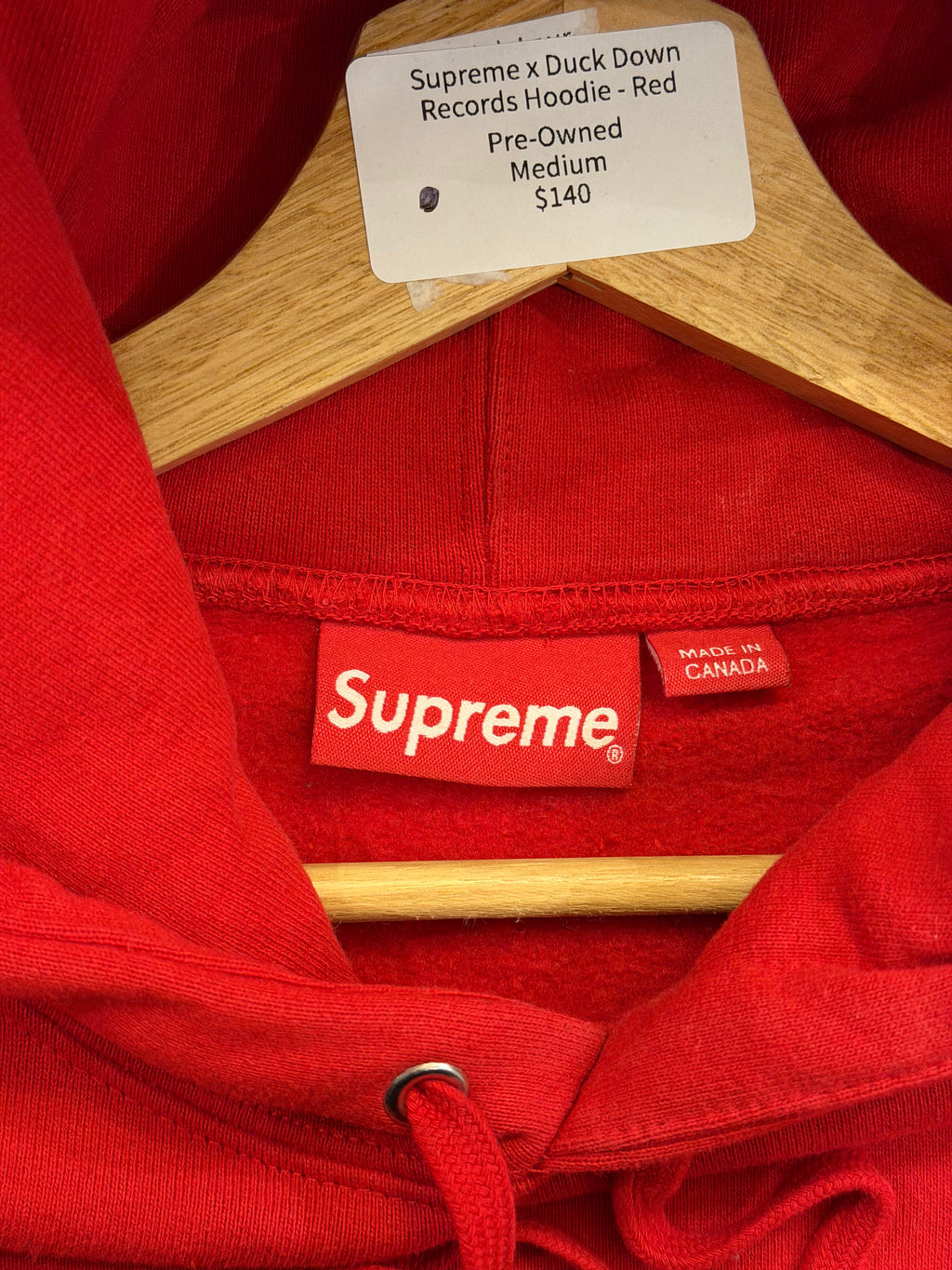 Supreme x Duck Down Records Hoodie - Red