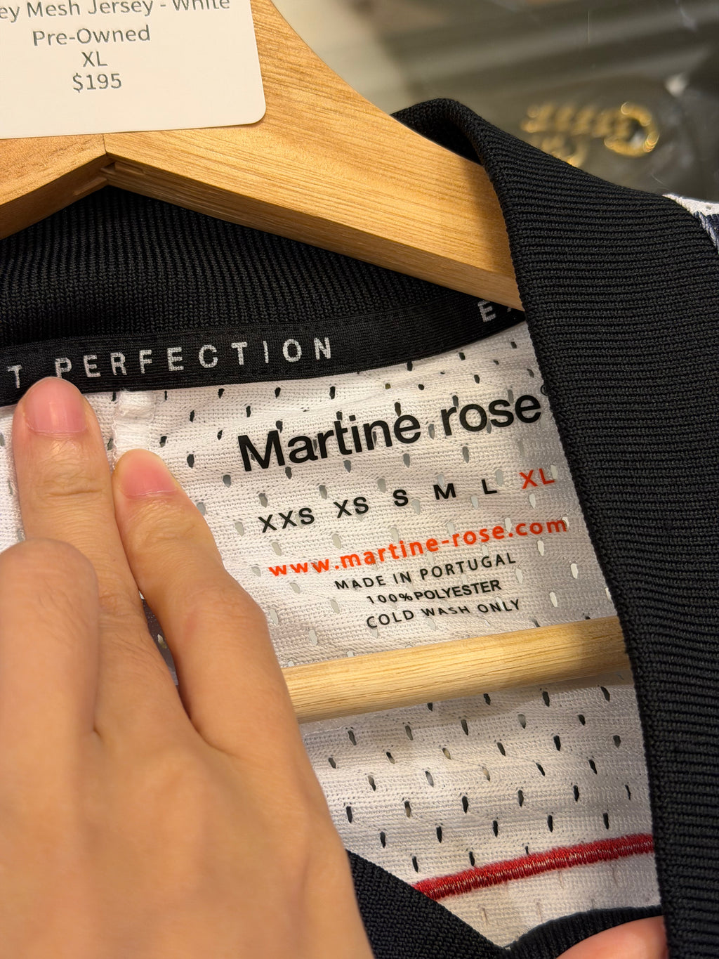Martine Rose Oversized
Hockey Mesh Jersey - White