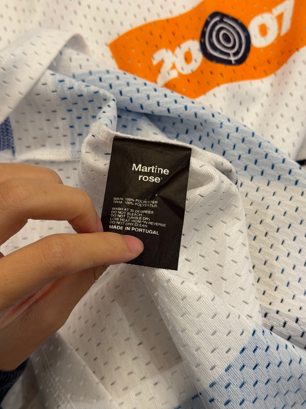Martine Rose Oversized
Hockey Mesh Jersey - White