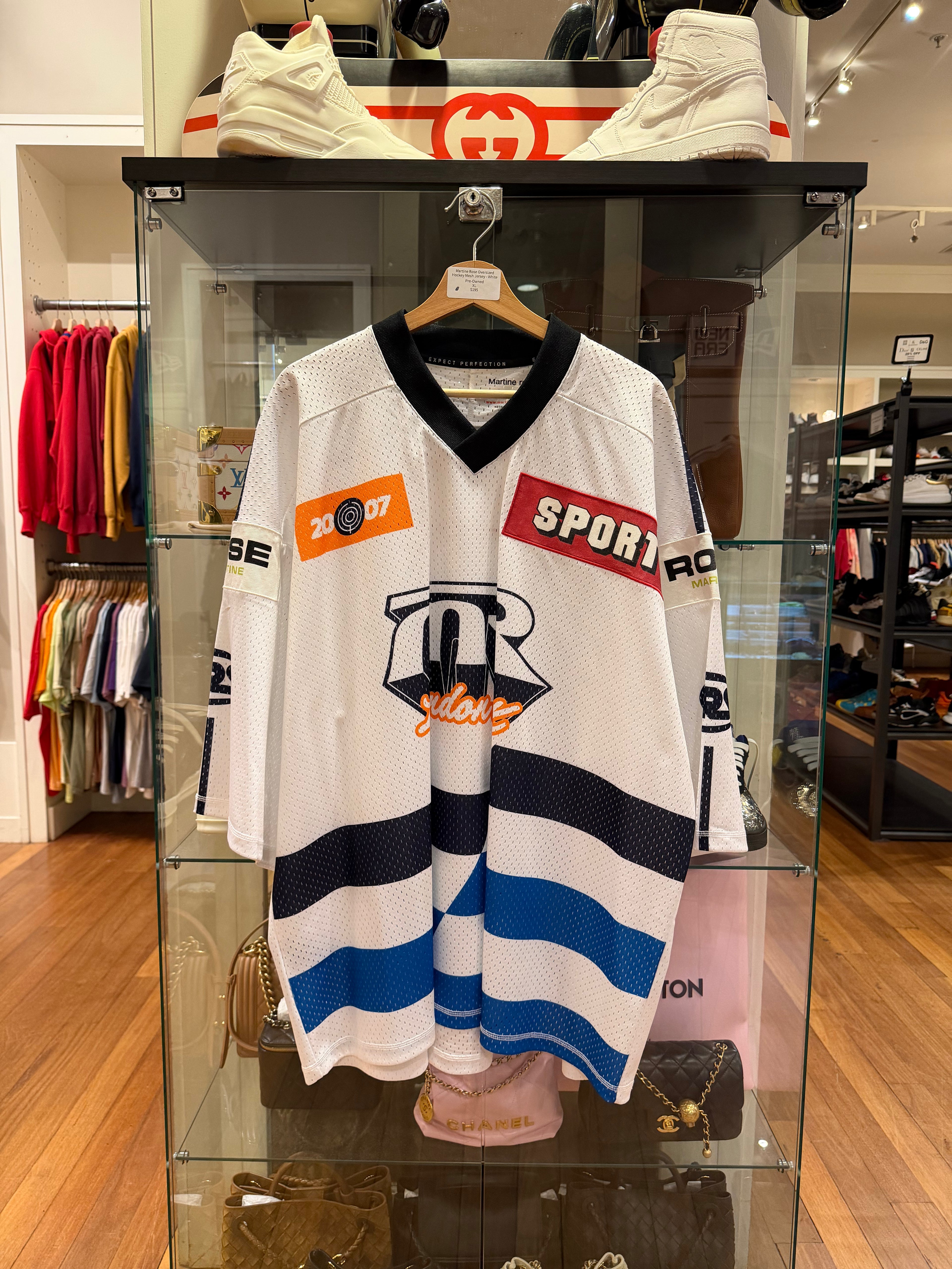 Martine Rose Oversized
Hockey Mesh Jersey - White